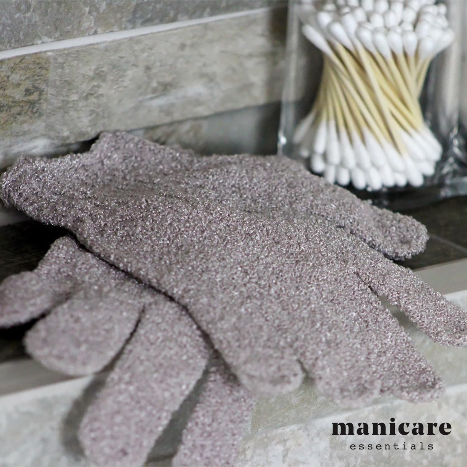 Manicare Exfoliating Gloves, Back And Body Scrubber, Shower Bath Spa, Cleansing, Washing, Exfoliating Wash Mitts, Loofah, Good For Circulation, Cellulite And Dry Dead Skin, One Size 6