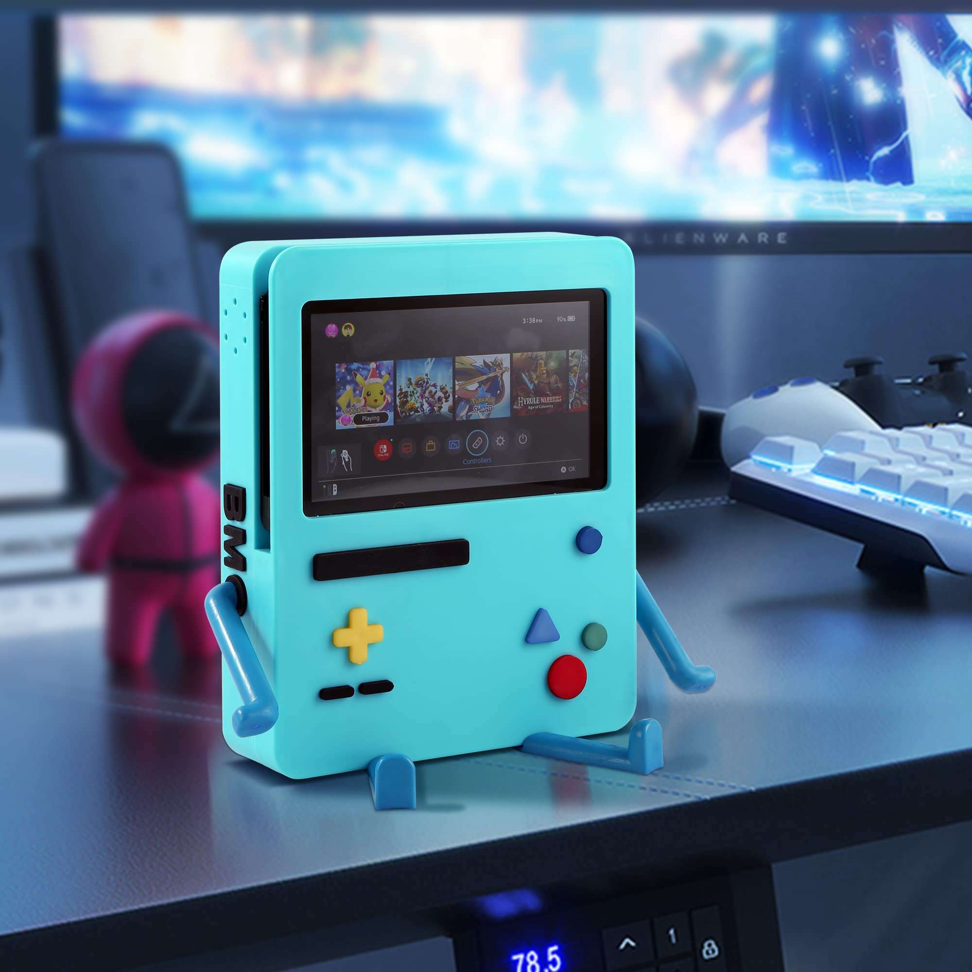 GRAPMKTG Charging Stand with Cooling Fan for Nintendo-Switch Portable Charger Dock Compatible Portable Charger Dock Orange 4