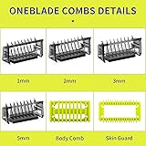 Guide Comb Body Skin For Philips OneBlade & One Blade Pro Qp2520 Qp2530 Qp2620 Qp2630 Qp6510 Qp6520 Face Hair Clippers Beard Trimmer Replacement Pack Kit 2