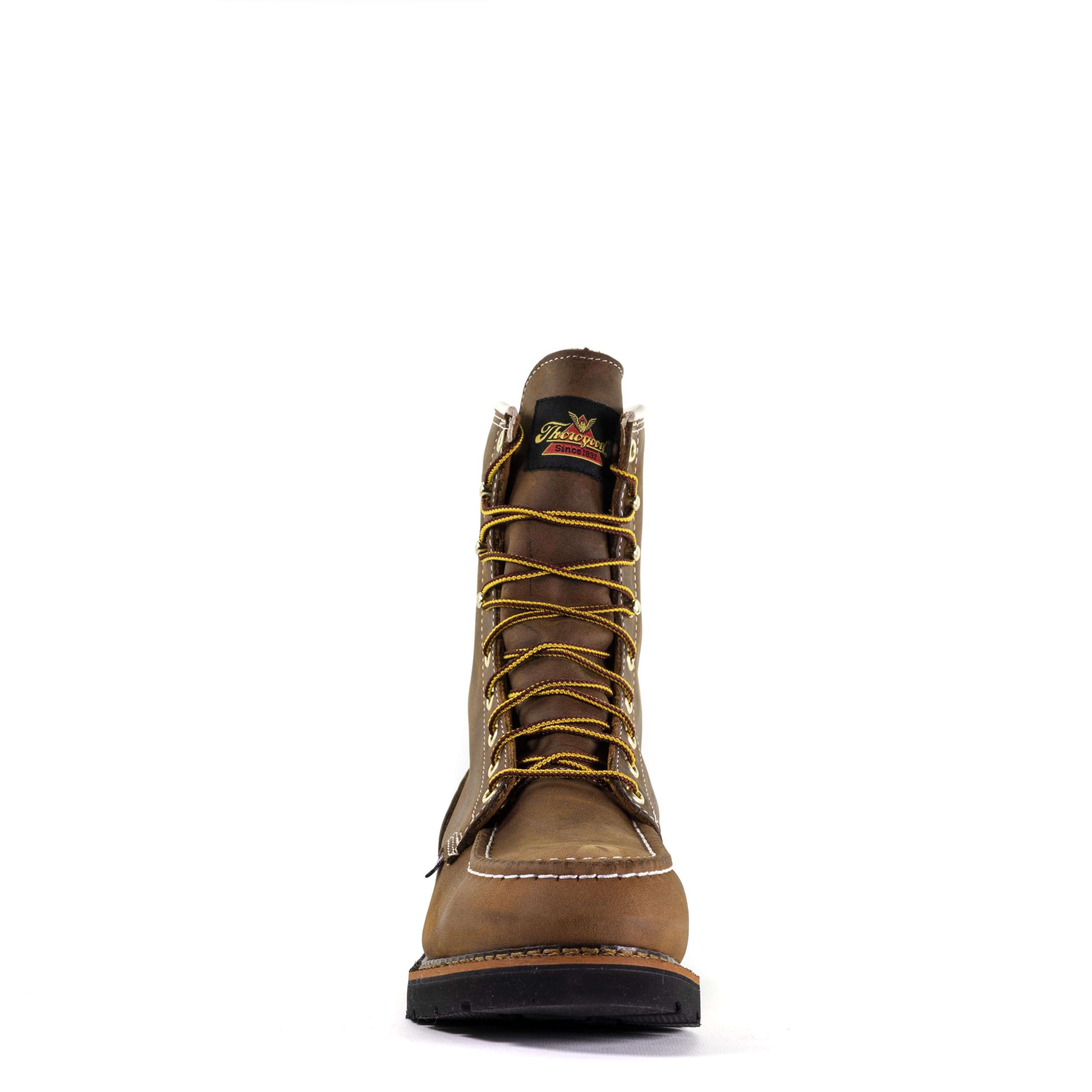 Thorogood 1957 Series 8” Waterproof Steel Toe Work Boots for Men - Full-Grain Leather with Moc Toe, Slip-Resistant Heel Outsole, and Comfort Insole; EH Rated, Crazy Horse - 11.5 D 4