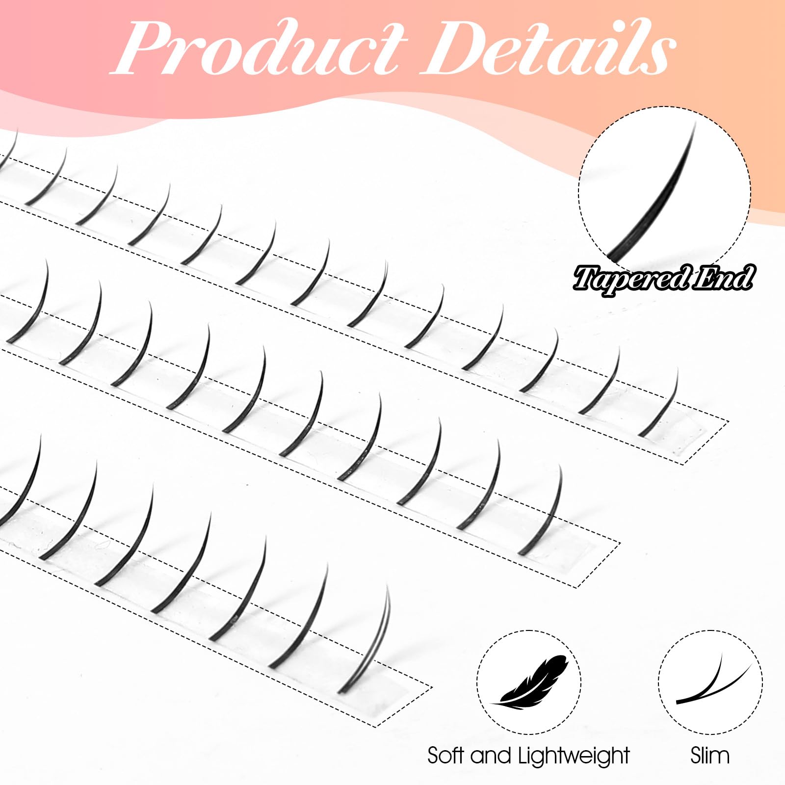 XLIUAX Bottom Lash Extension Kit, 120pcs Individual Lower Eyelashes Extension 5-7 mm Mixed Under Bottom Lashes with Invisible Flat Band, Black 6