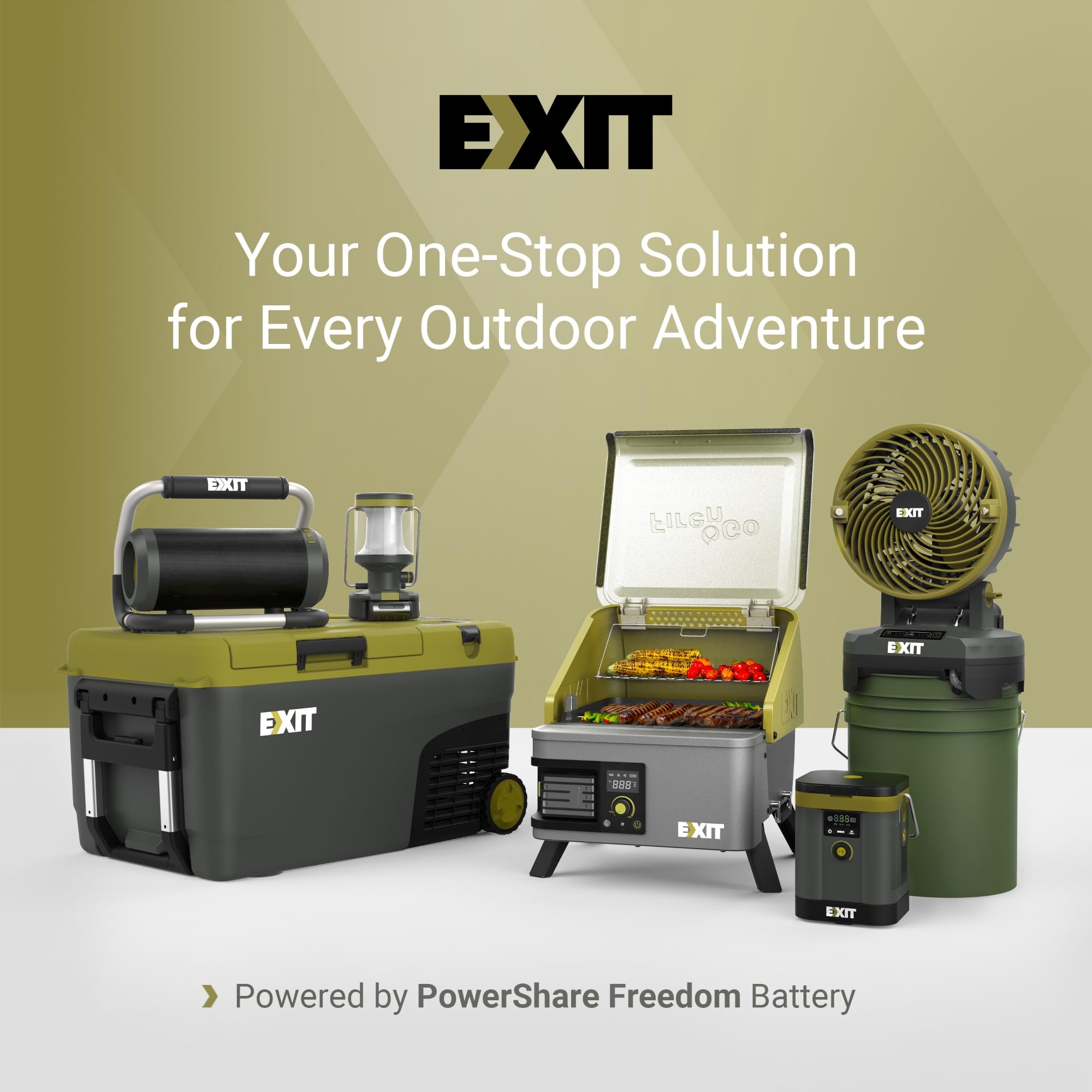 EXIT 20V 3-in-1 Rechargeable LED Lantern EX003, Portable, 800 Lumen Lantern Flashlight for Camping, Hurricane, Emergency, Hiking, Includes 2 Replaceable Battery Packs 4