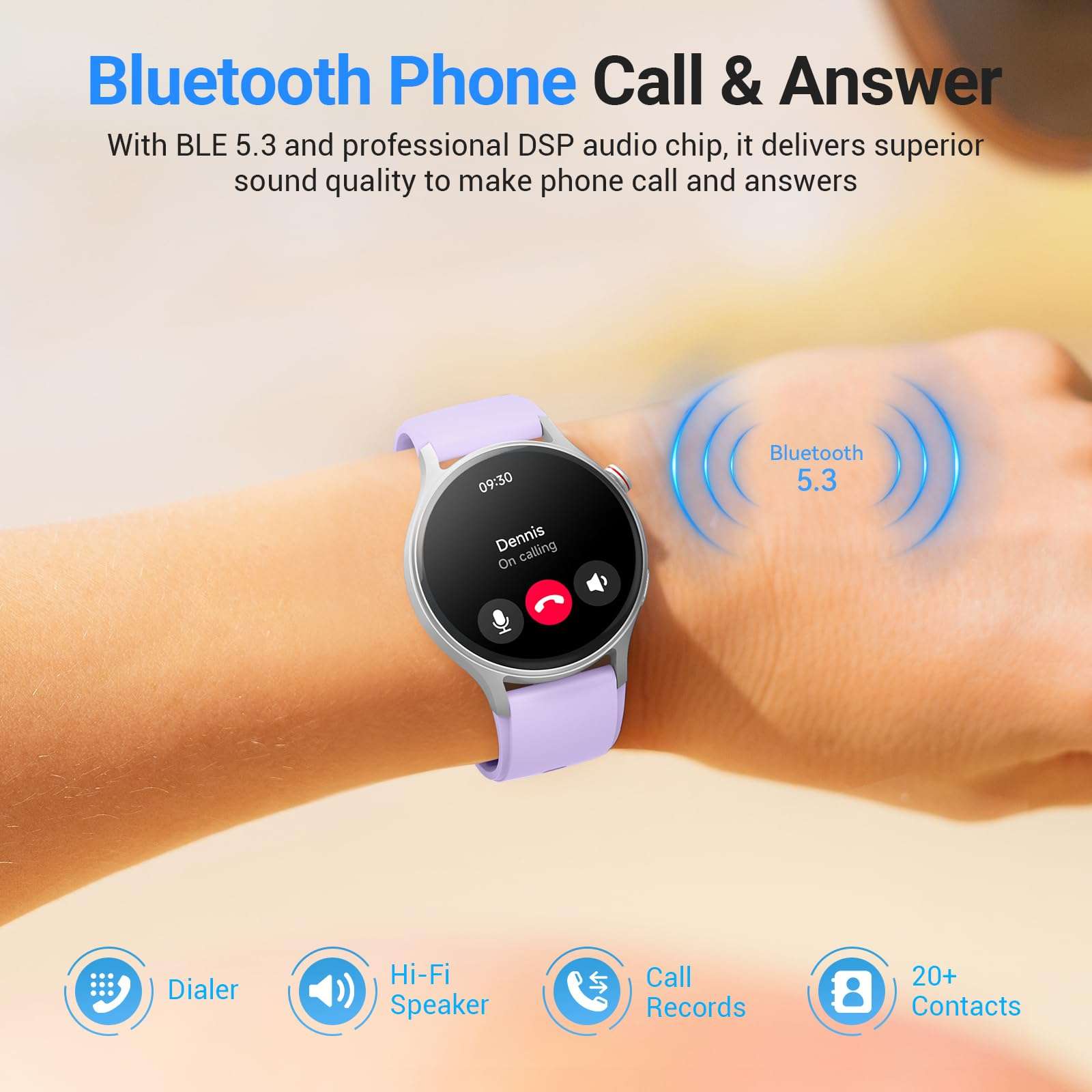 Fitpolo Smart Watch for Men Women,1.3" AMOLED Touchscreen Fitness Tracker, Make/Answer Calls, Heart Rate SpO2 Monitor, IP68 Waterproof, Sleep & Activity Tracking Smartwatch for Android Phones iPhone 6