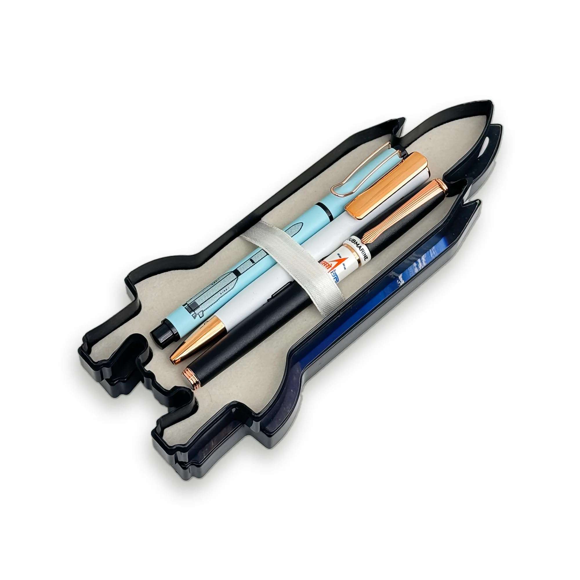 Submarine 4001 Isro Gslv-X Premium Ball Pen (Set Of 3) Original Space Design Approved By Isro, Fitted with Blue Ink Refill, Ideal Gift For Him/Her, Perfect For Corporate Gifting 1