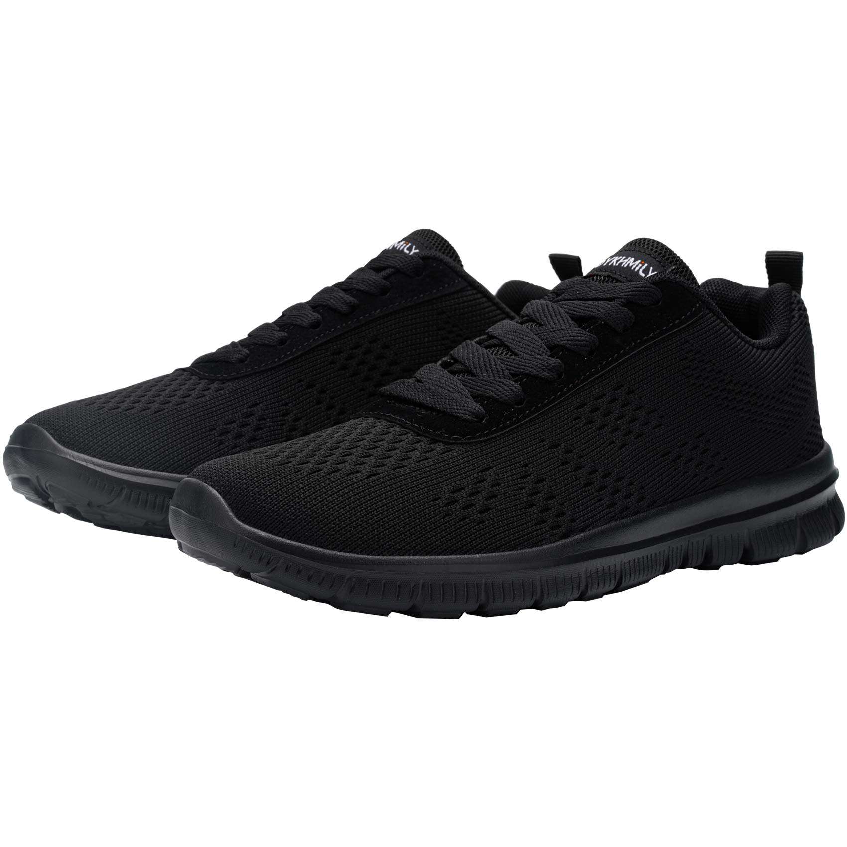 DYKHMILY Steel Toe Shoes for Women Lightweight Safety Sneakers Slip Resistant Breathable Work Shoe Puncture Proof(5,Black,D91817) 2