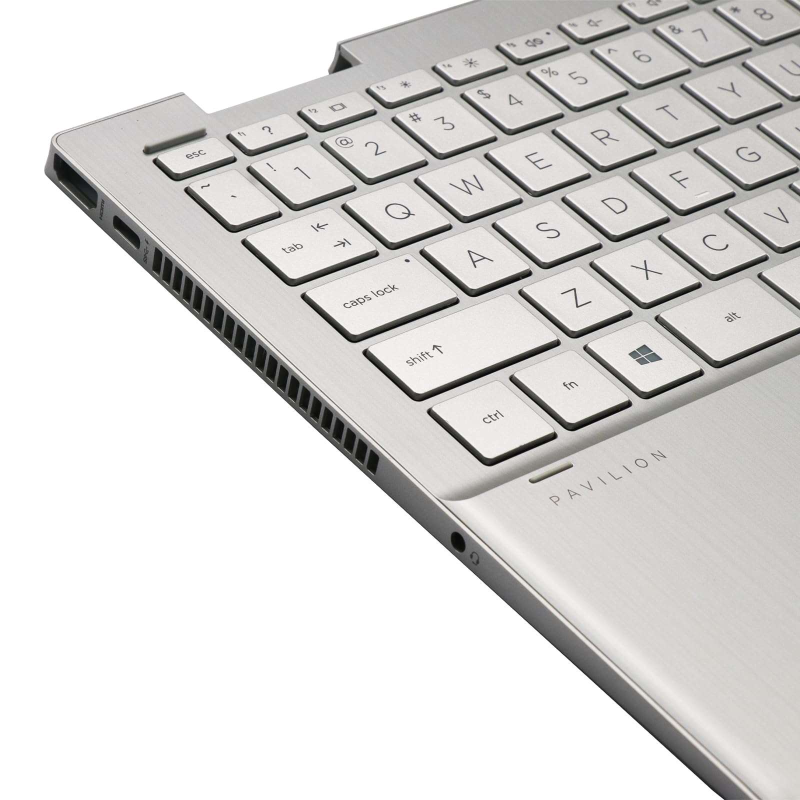 BestParts Palmrest Top Cover Backlit Keyboard Compatible with HP Pavilion X360 14-DY 14T-DY 14M-DY0013DX, Silver, M45219-001 4