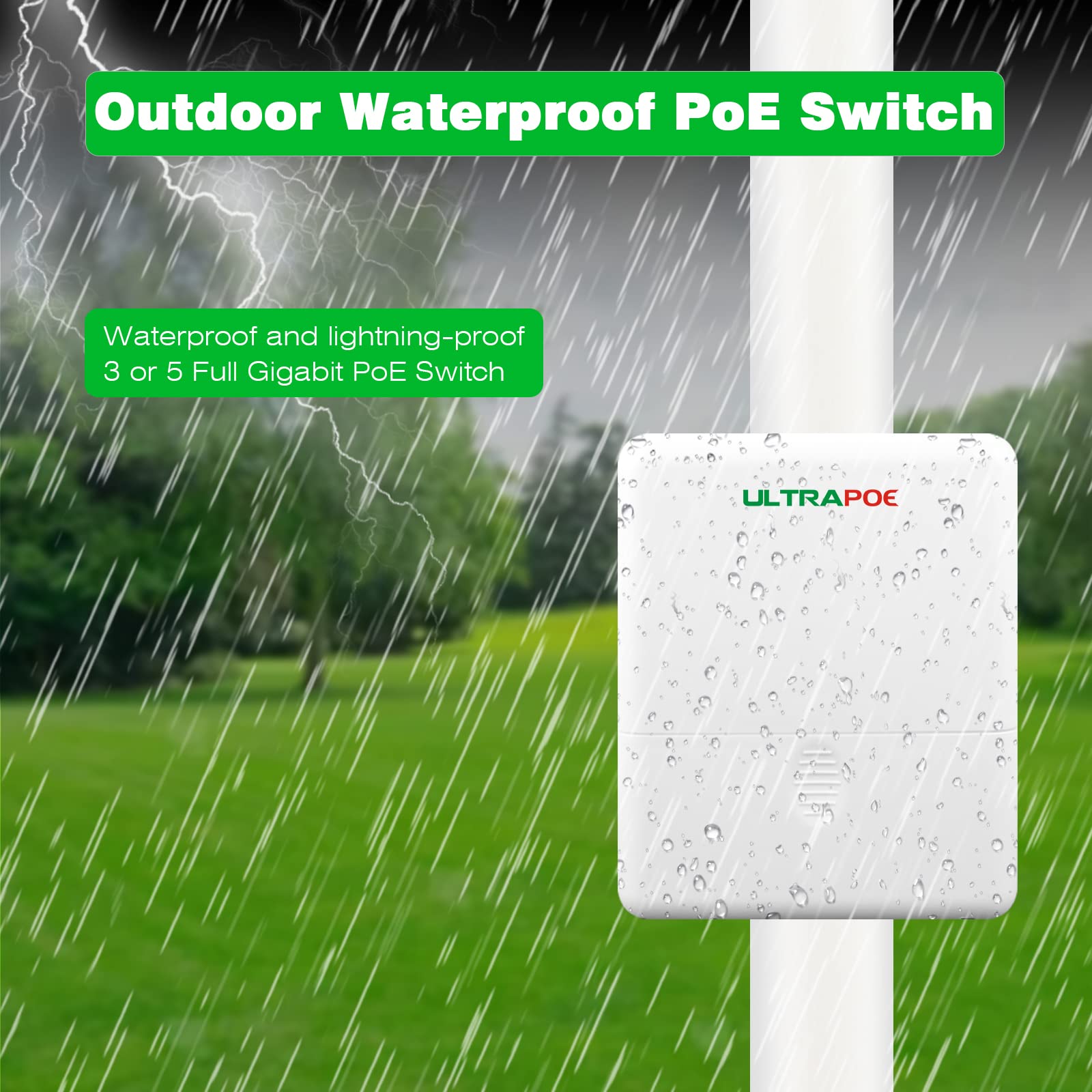 4-Port Outdoor Gigabit POE++ Extender - Ethernet Over 328ft Copper Wire - IEEE 802.3af/at/bt Compliant - Plug and Play - Ideal for High-Powered POE Devices 5