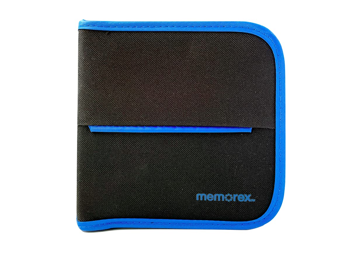 Memorex CD/DVD Nylon Wallet Black with Blue Piping, 48 Count (32020021682) 3