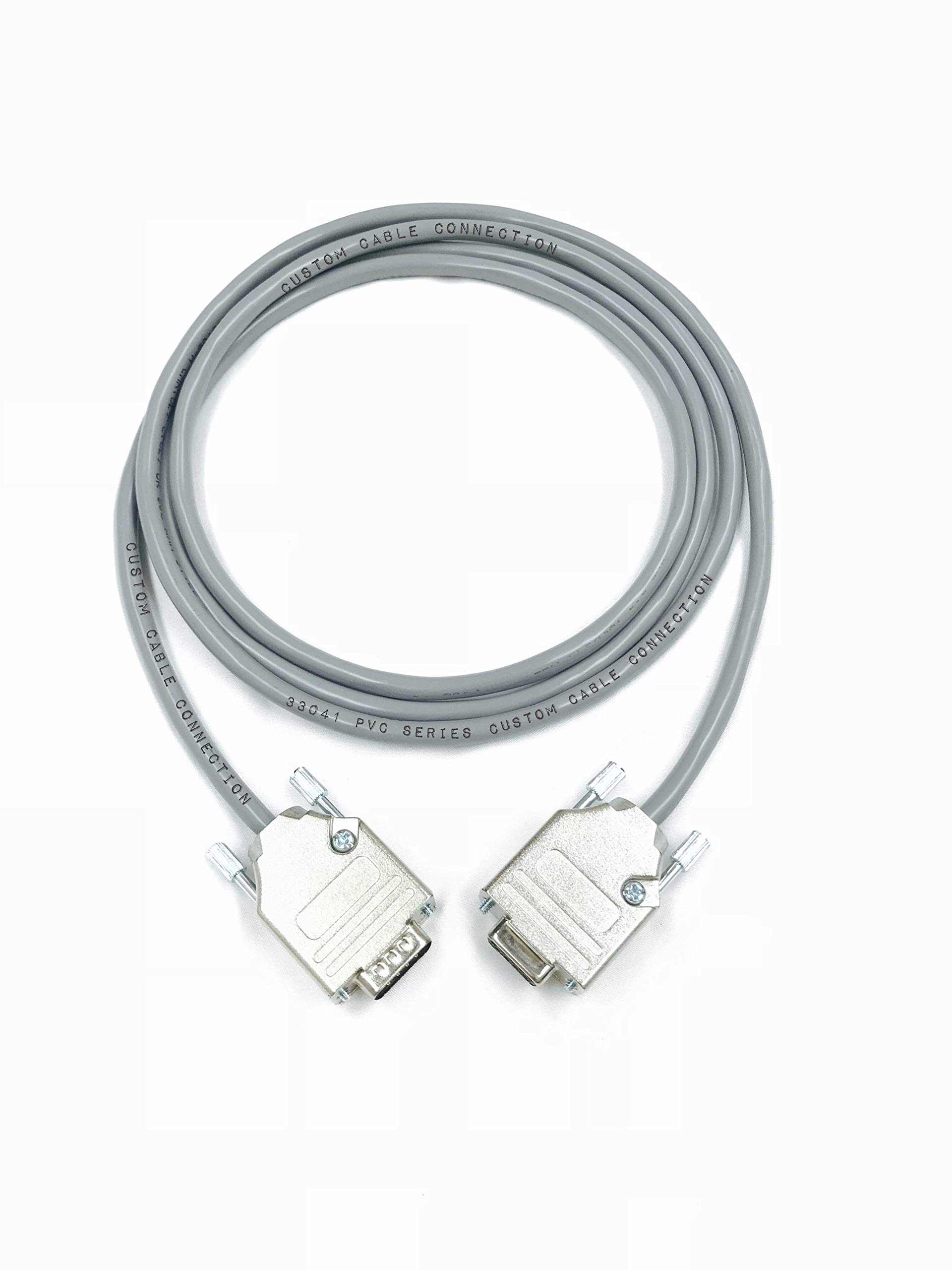 10 Foot DB9 Male to Female RS232 Extension Serial Cable - 24 AWG with Grey PVC Jacket - Made in USA by Custom Cable Connection 2