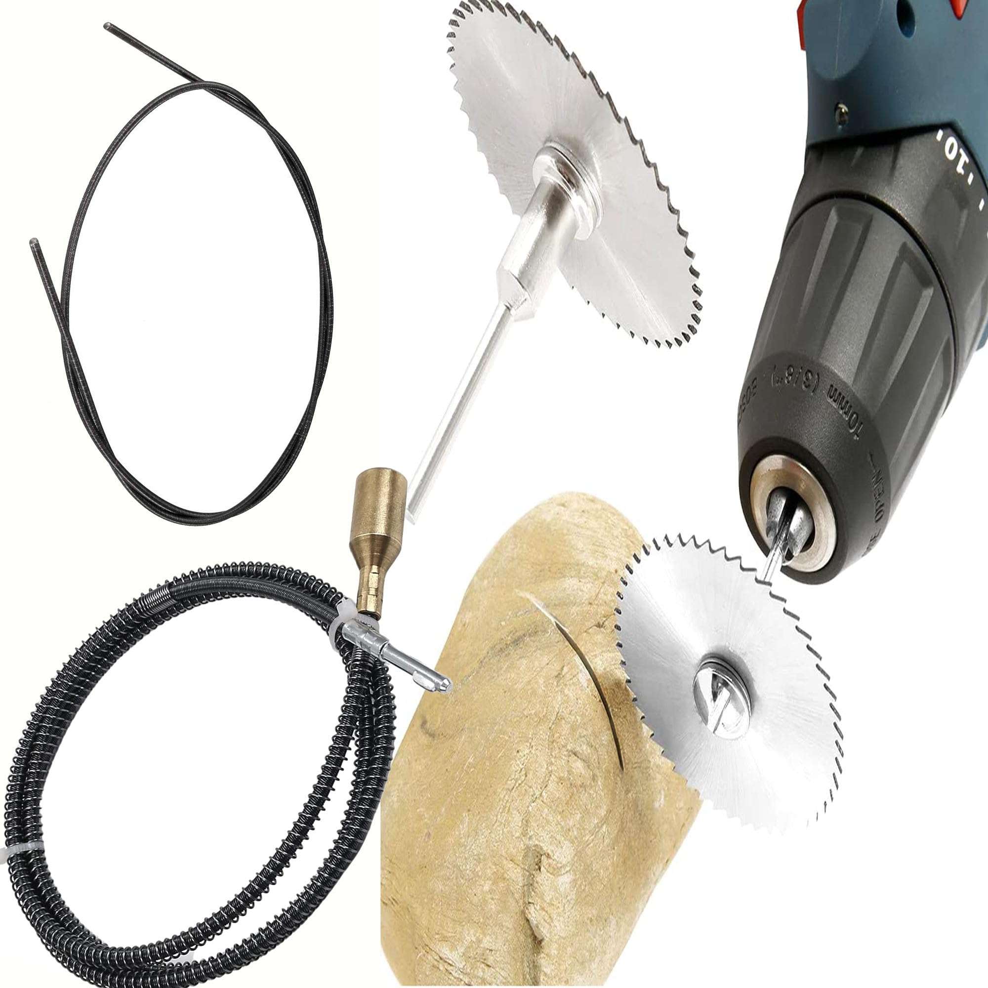 Diy Crafts 12461 8907 0.5-3.2mm Brass Drill Chuck Collet Bits 4.3mm Shank Rotary Tools, Multicolor, 10 Piece 1