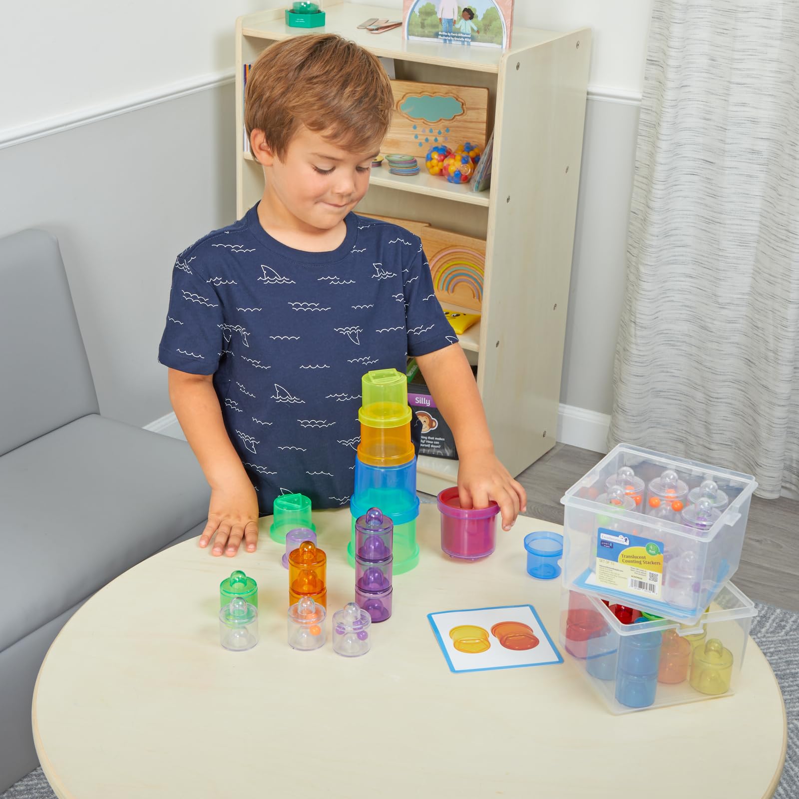 Excellerations Translucent Counting & Color Sorting Set - 42 pcs 6