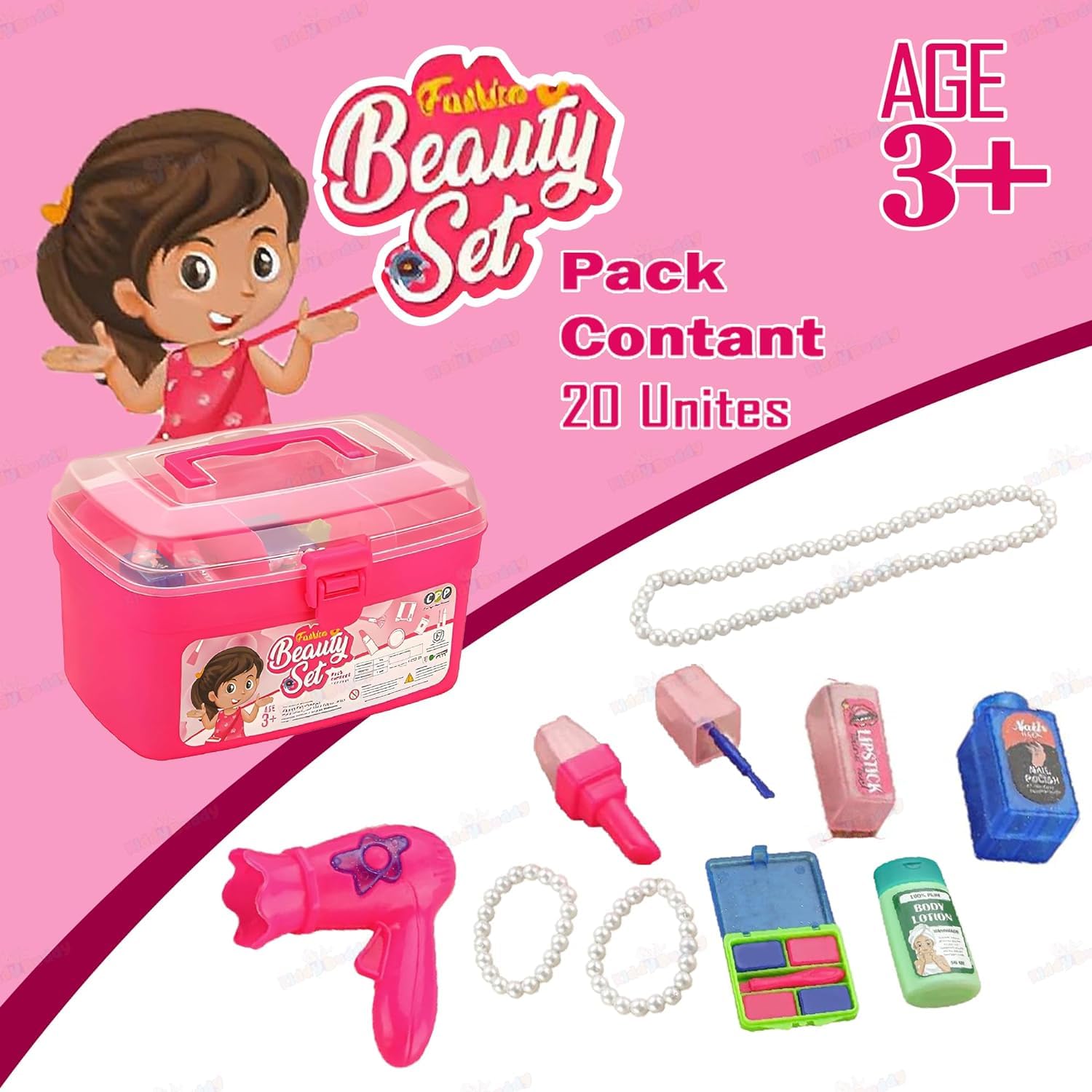 YUIOP - Premium Fashion Beauty Makeup Toy Set - Many Tools in 1 - Age 3+ Years - Perfect for Kids (Premium Box (20 Units)) 4