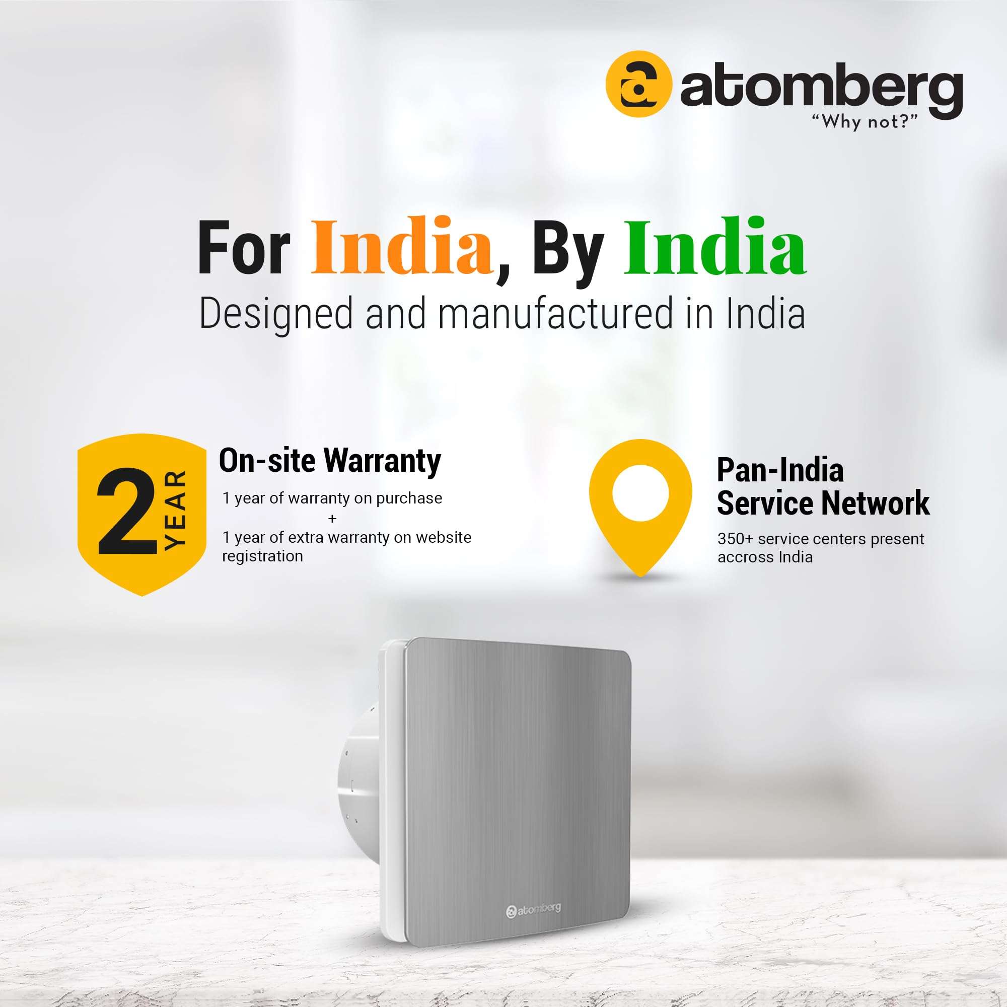 atomberg Studio Exhaust 150mm | Suitable for Bathroom, Kitchen | BLDC Motor | Easy to Clean | 1+1 Year Warranty (Brushed Steel) 6