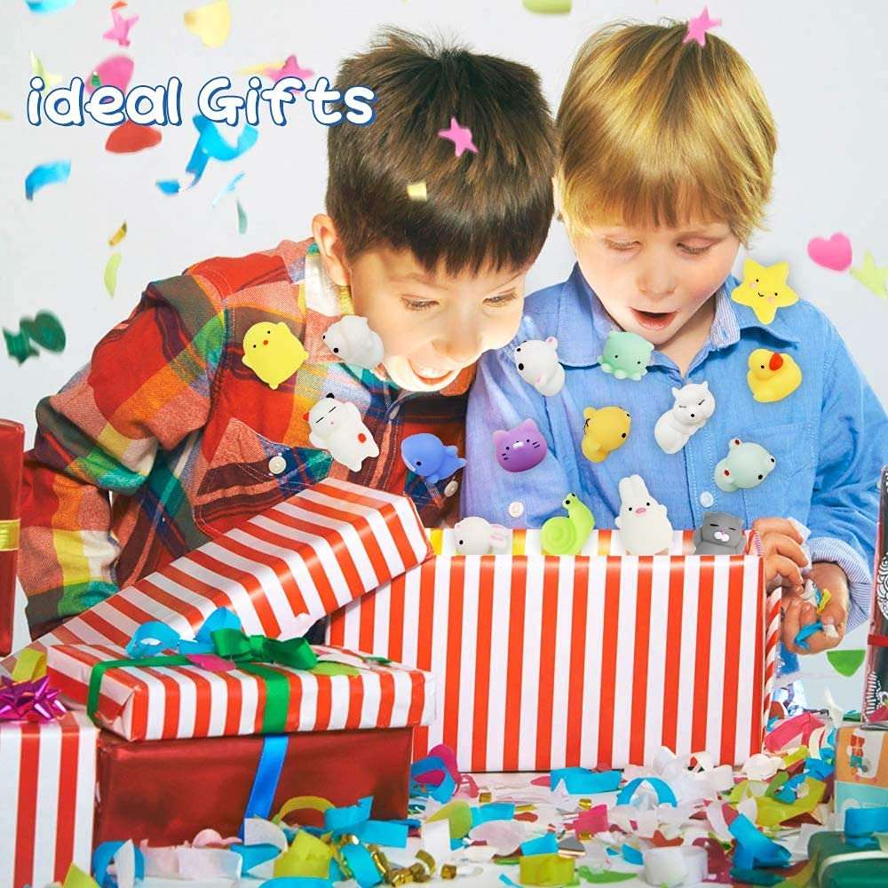 AIMEDYOU 16 Pcs Mochi Squishy Toys Mini Squishy Animal Squishies Party Favors for Kids Kawaii Squishy Squeeze Toy 6