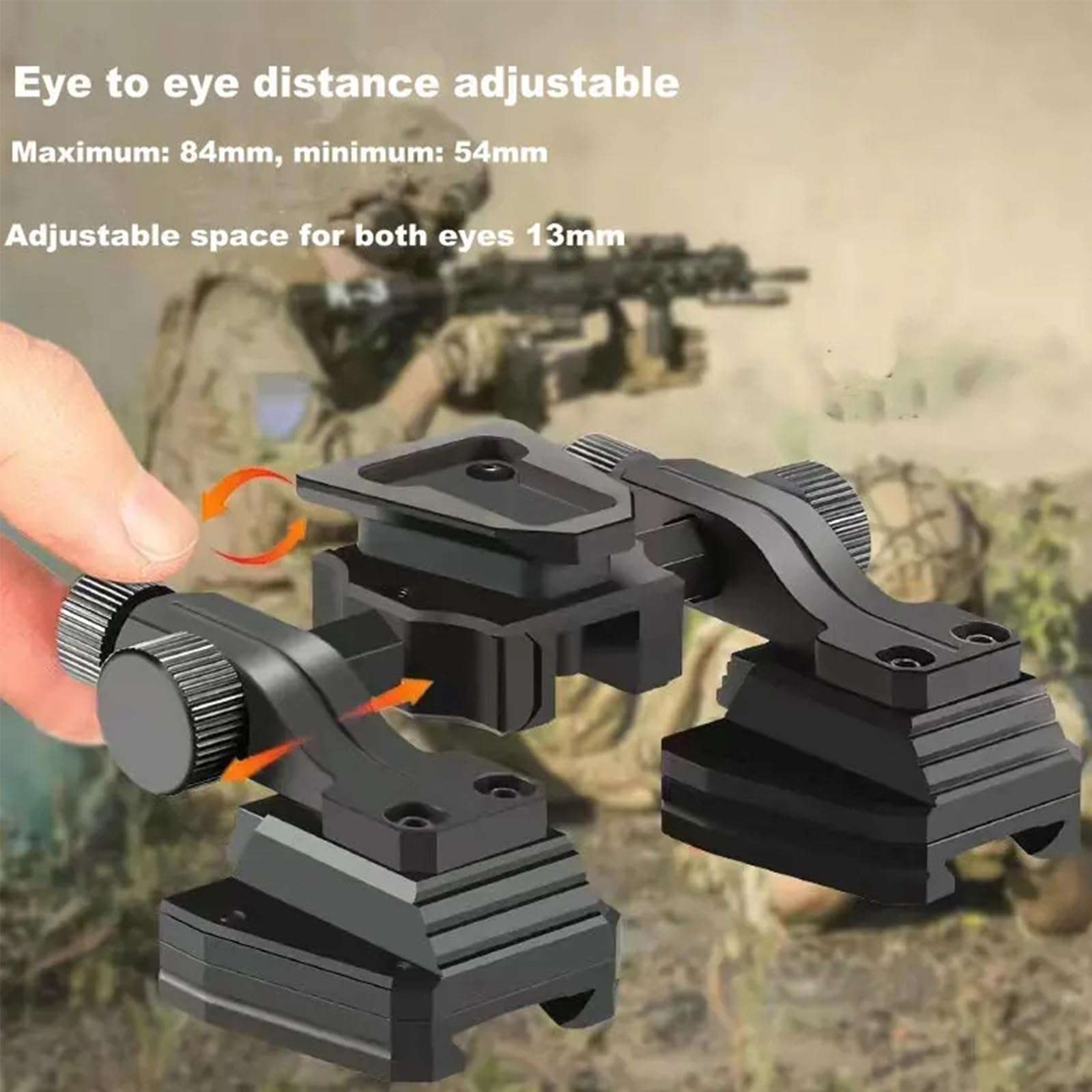 Dual Tube Night Vision Goggle/Binocular Night Vision Goggles for Adults, NVG10++ Helmet Night Vision Binocular with 4 Color and 4X Magnification, 40° View, Detection Range 0.6-980 Ft (NVG Mount) 3