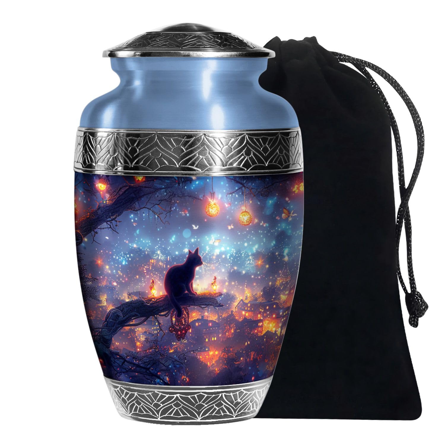 JAGSHASHI Cat Urn-Large Urn- Cremation Urns for Men - Urns for Human Ashes Adult Female - Urns for Ashes Adult Female Mother - Burial Urns for Ashes - Ashes Holder