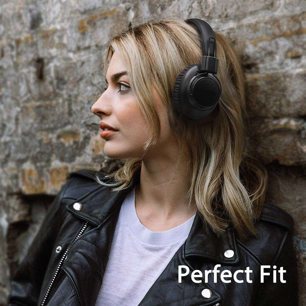 On-Ear Headphones Wireless Bluetooth Foldable Lightweight Headset Wired/Wireless Overhead Headphones with Microphone Over-Ear Bluetooth Headphones Noise Canceling Deep Bass for Home Office Cellphone 6