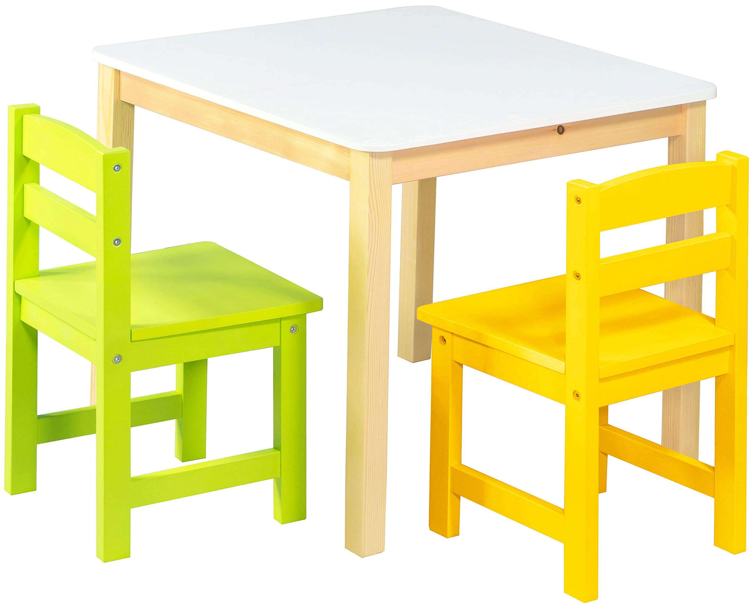 Alex Daisy Kids Solid Wood Activity Table & Chairs Set - 3 Pcs. Set 3