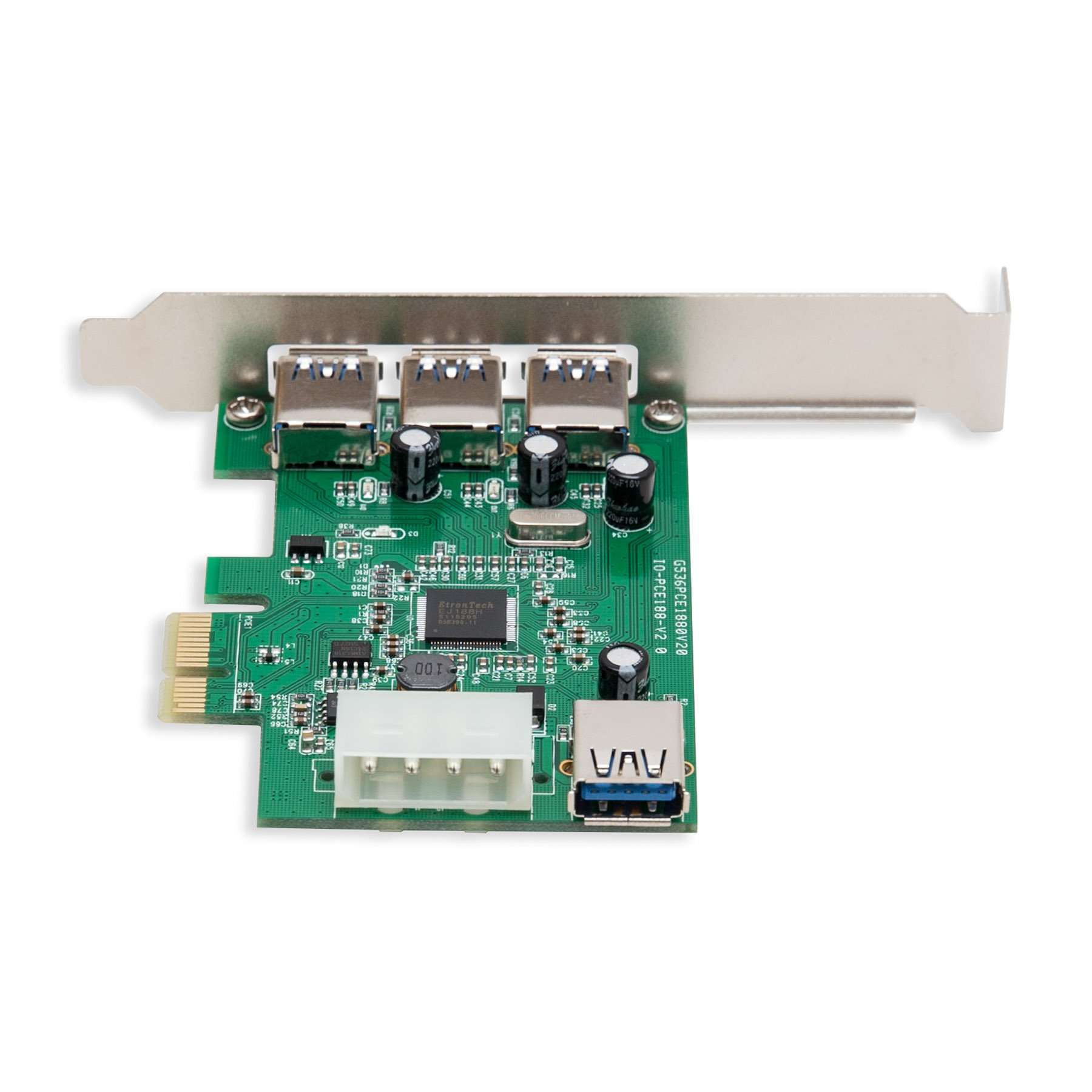 Syba SY-PEX20135 4 Port USB 3.0 PCIe 2.0 x1 Etron Chipset Green 4