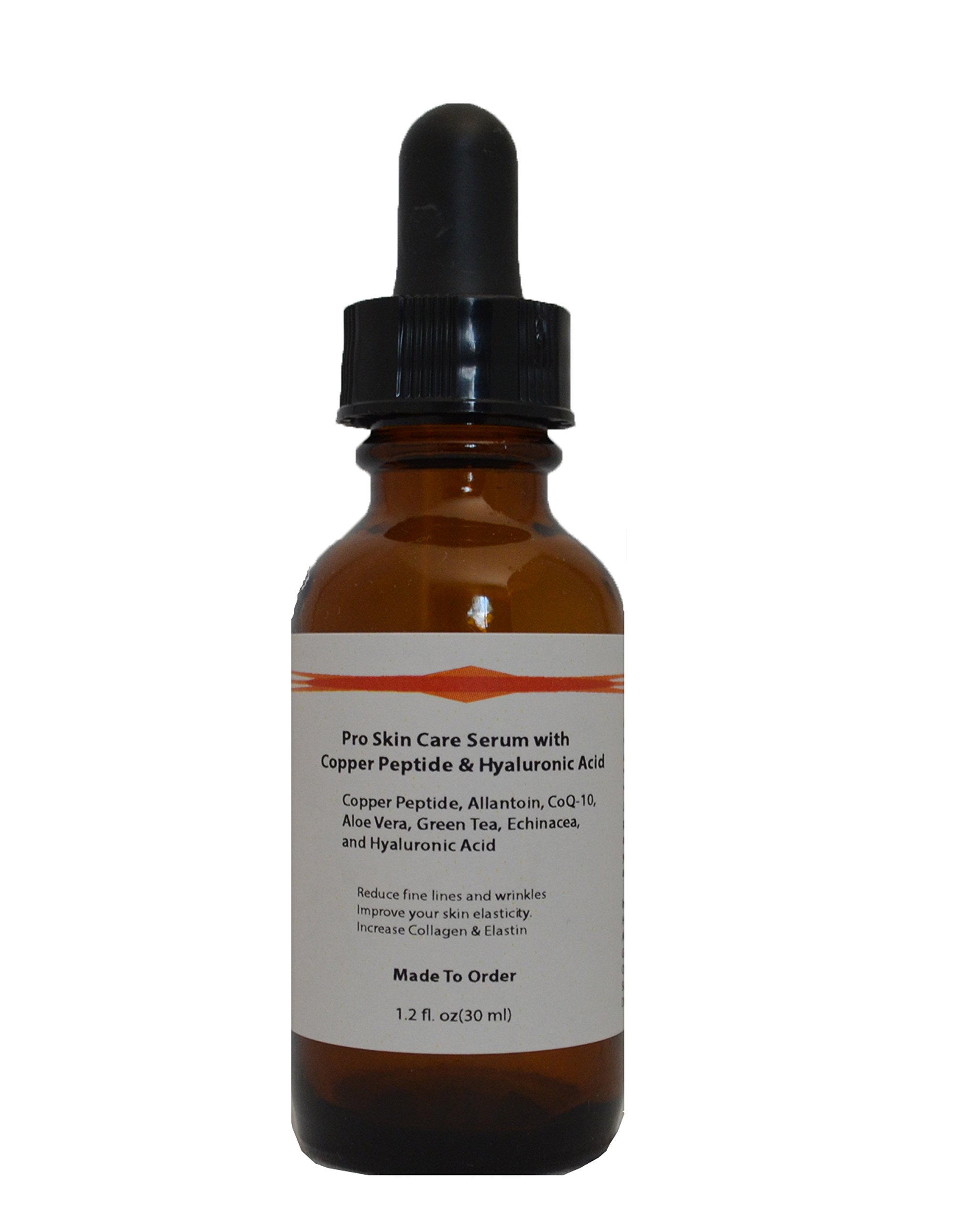 Copper Peptide (GHK-Cu) Pro Skin Care Serum with Hyaluronic Acid (1.2oz) 1