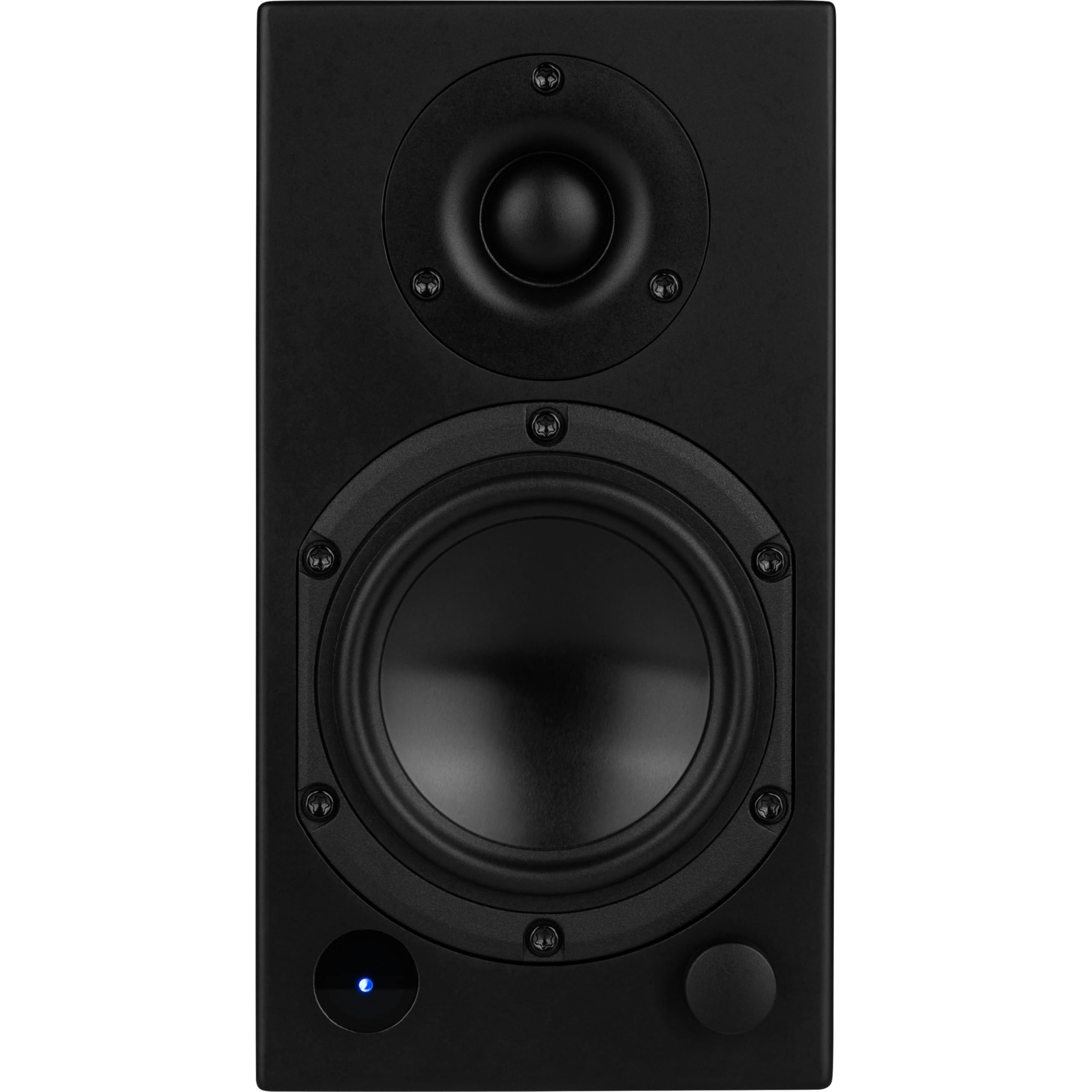 Dayton Audio M4 Powered Desktop Speakers with Bluetooth and USB DAC | Remote Included | 150W Peak Power | Pair (Black, 4in) 4