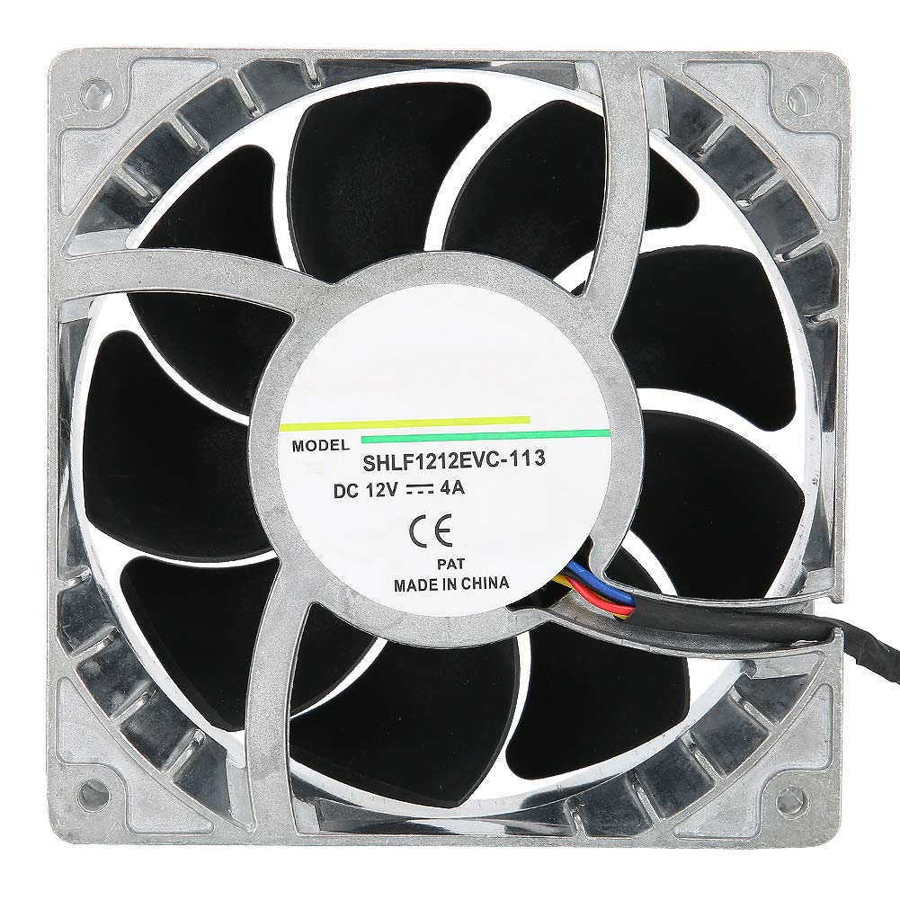 120mm PC Case Cooling Fan, 12V 4A PWM 4-Pin Silent Computer CPU Cooler, 5800RPM Speed, 280.38CFM High Air Volume, Aluminum Alloy Fan Frame, Durable 1