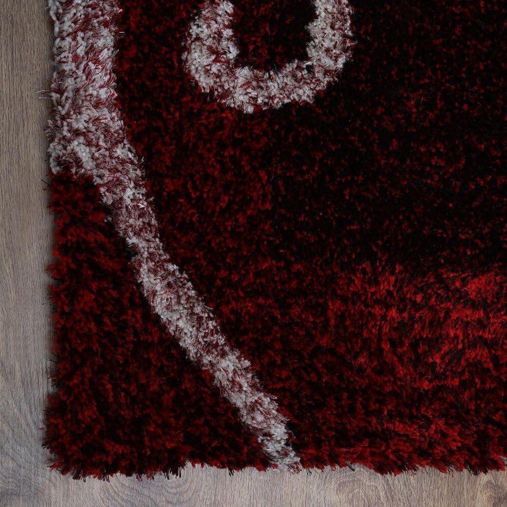 Hand Tufted SHAG Polyester ECO-Friendly Area Rugs - 4'x6', Rectangle, Multicolor, Contemporary Modern Design, High Pile Thick Handmade Anti Skid Rugs for Living Room K00028 6
