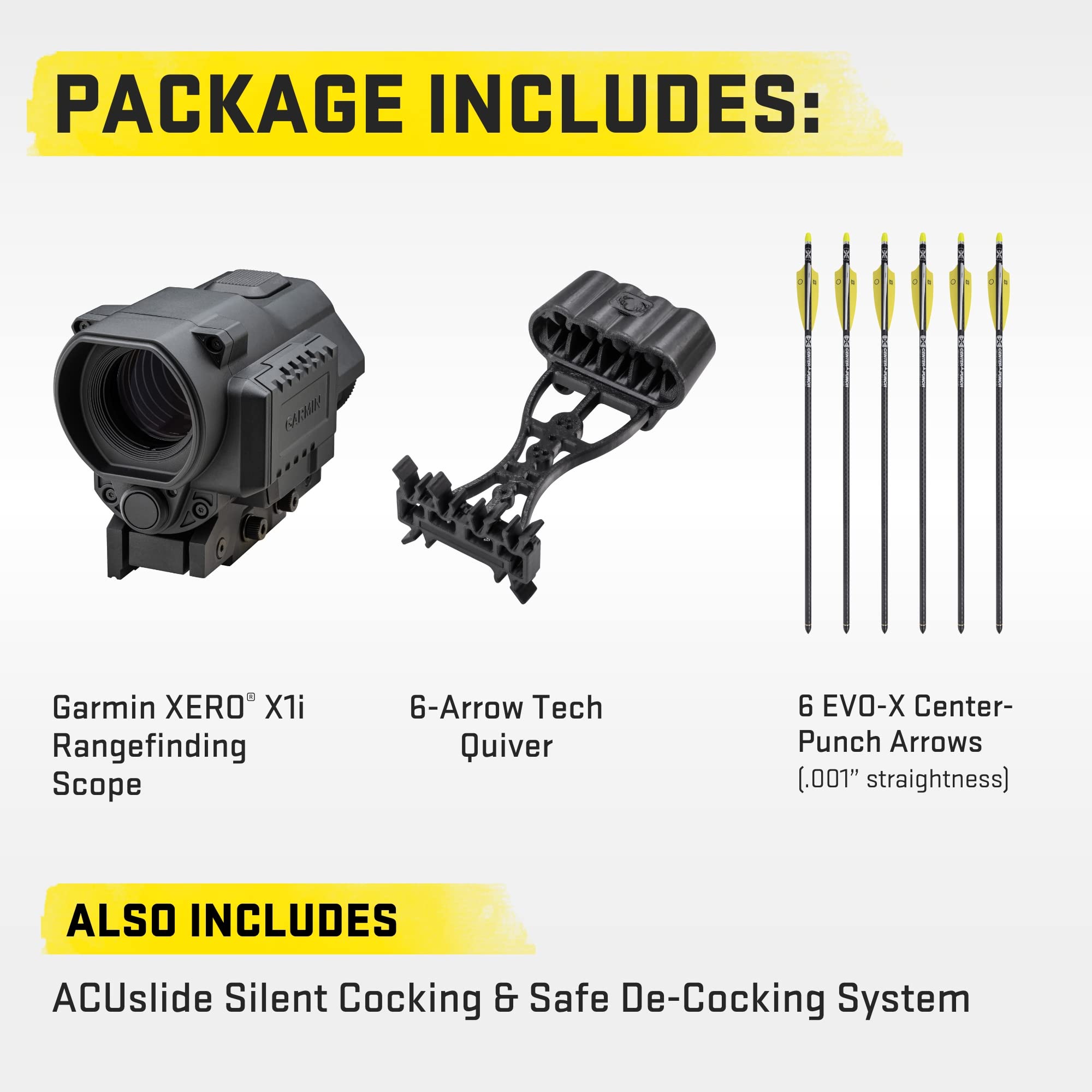 TenPoint Nitro 505 XERO Crossbow, Veil Alpine - 505 FPS - Equipped with Garmin XERO X1i Rangefinding Scope, Scope Struts + ACUslide Cocking & De-Cocking System - Reverse-Draw Design 4