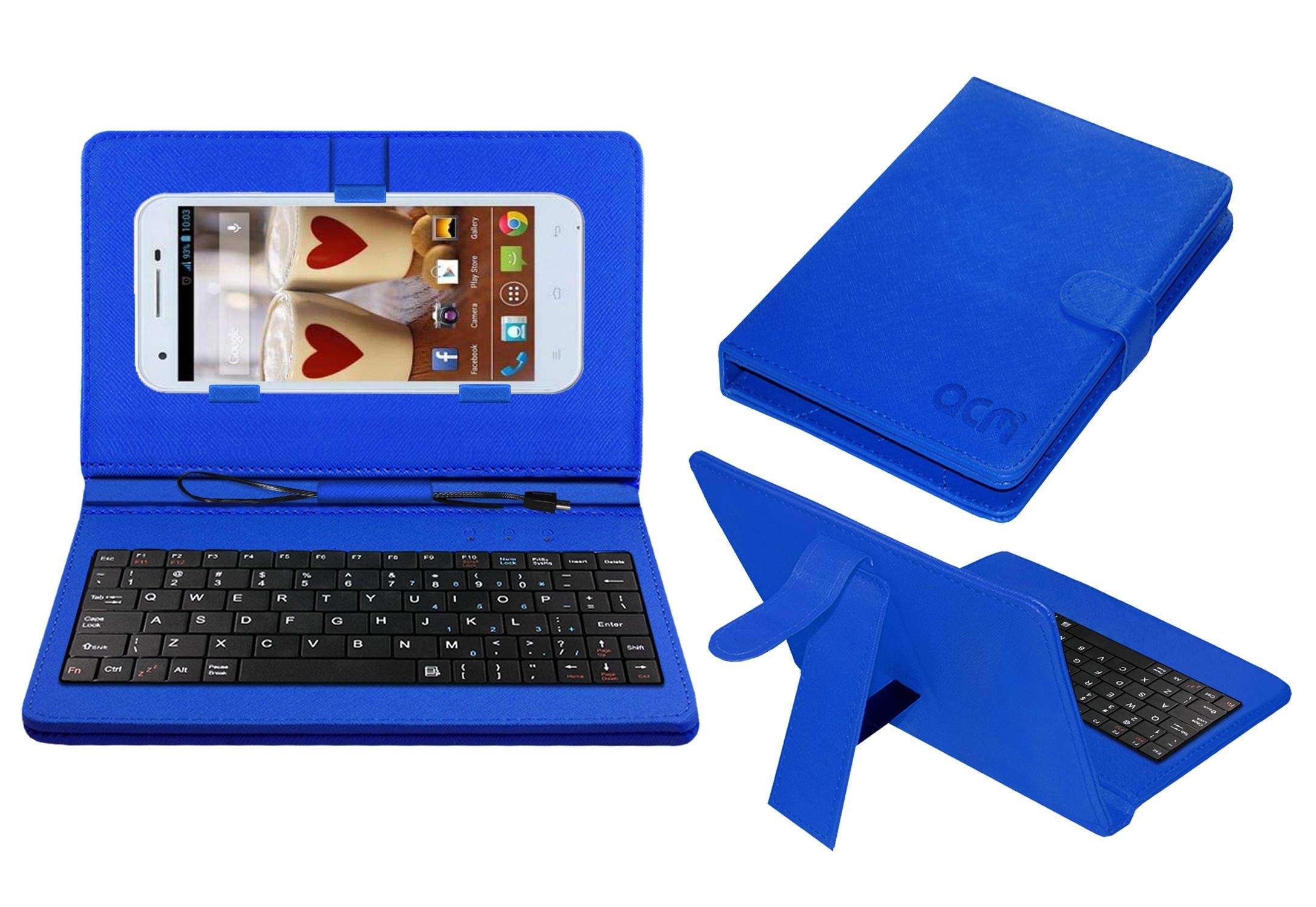 ACM Keyboard Case Compatible with Gionee Gpad G3 Mobile Flip Cover Stand Plug & Play Device for Study & Gaming Blue 1