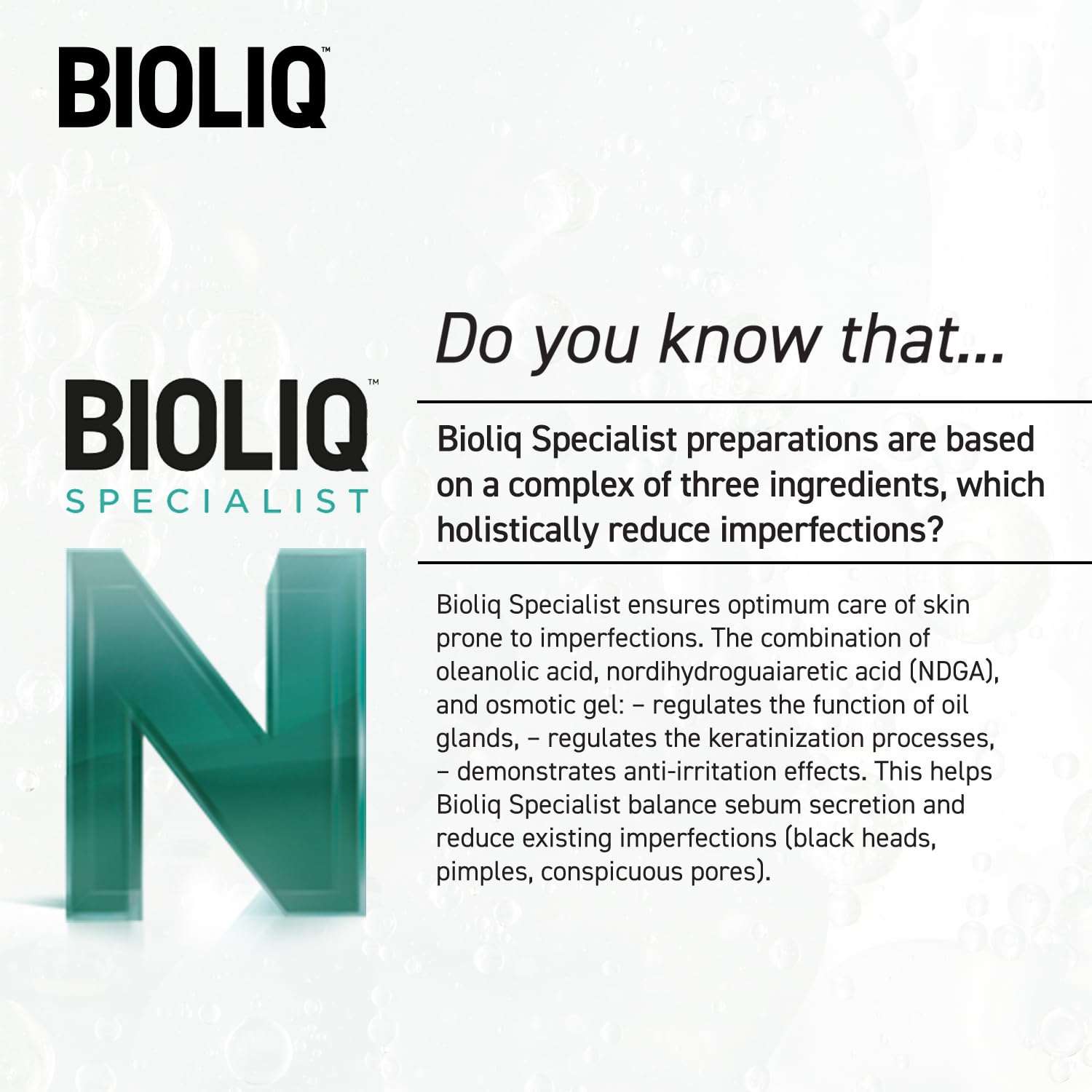 Bioliq Specialist Anti-Imperfections Micellar Solution - Cleanses Skin, Removes Makeup & Impurities, Oleanolic Acid & NDGA Formula for Clear, Mattified Skin - Ideal for Imperfection-Prone Skin - 200ml 3