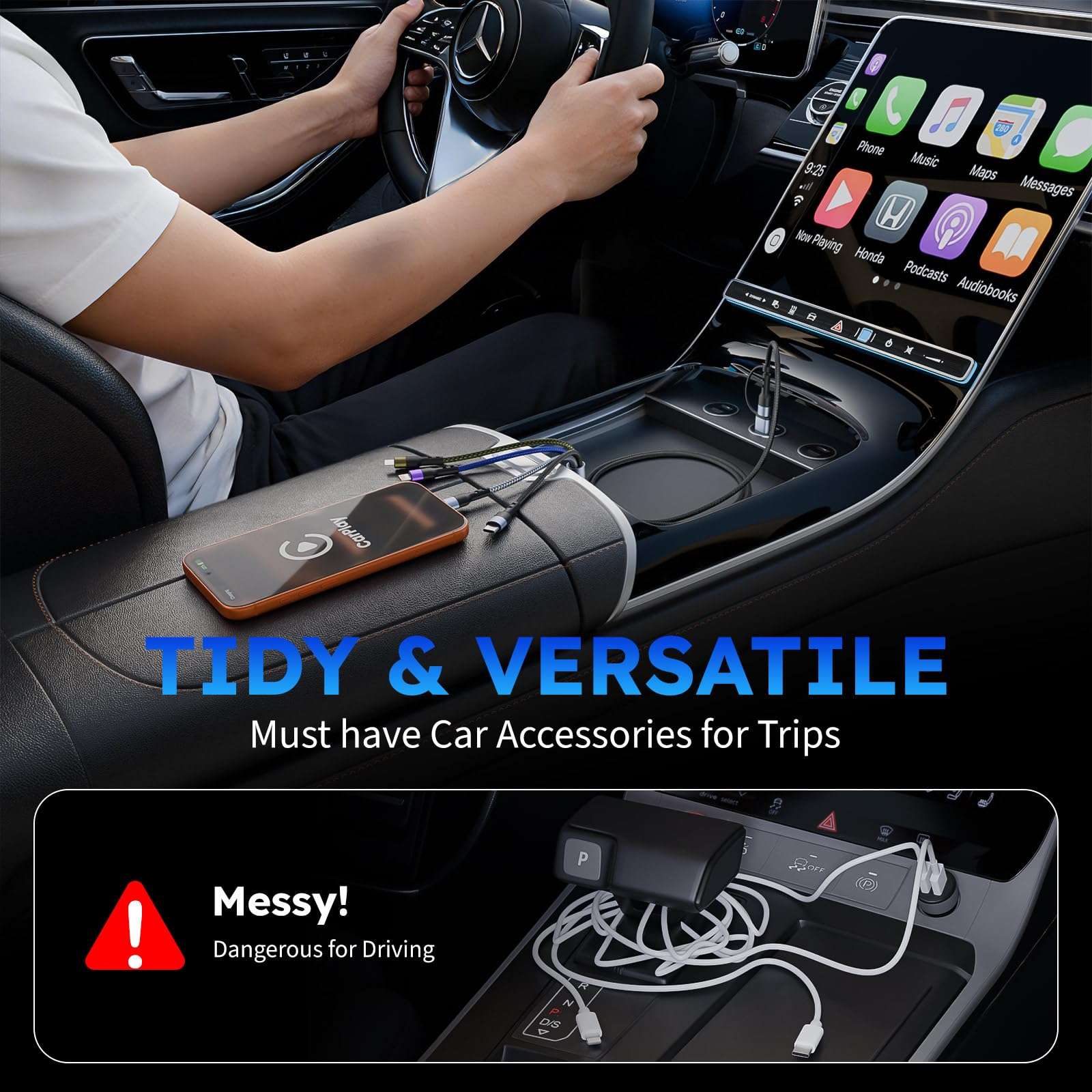 Upgraded 4 in 2 Multi Charging Cable with Dual Type C Port for iPhone 17/ Galaxy 25, Multi iPhone Charger Cord Travel Charger for Multiple Devices for iPhone17-8, iPad, Androids and More-2Packs 5FT 5