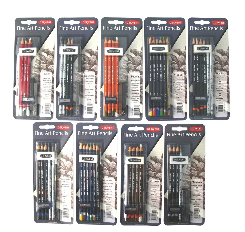 Derwent Watersoluble Graphitone Mixed Media Blister with Eraser and Sharpener 3