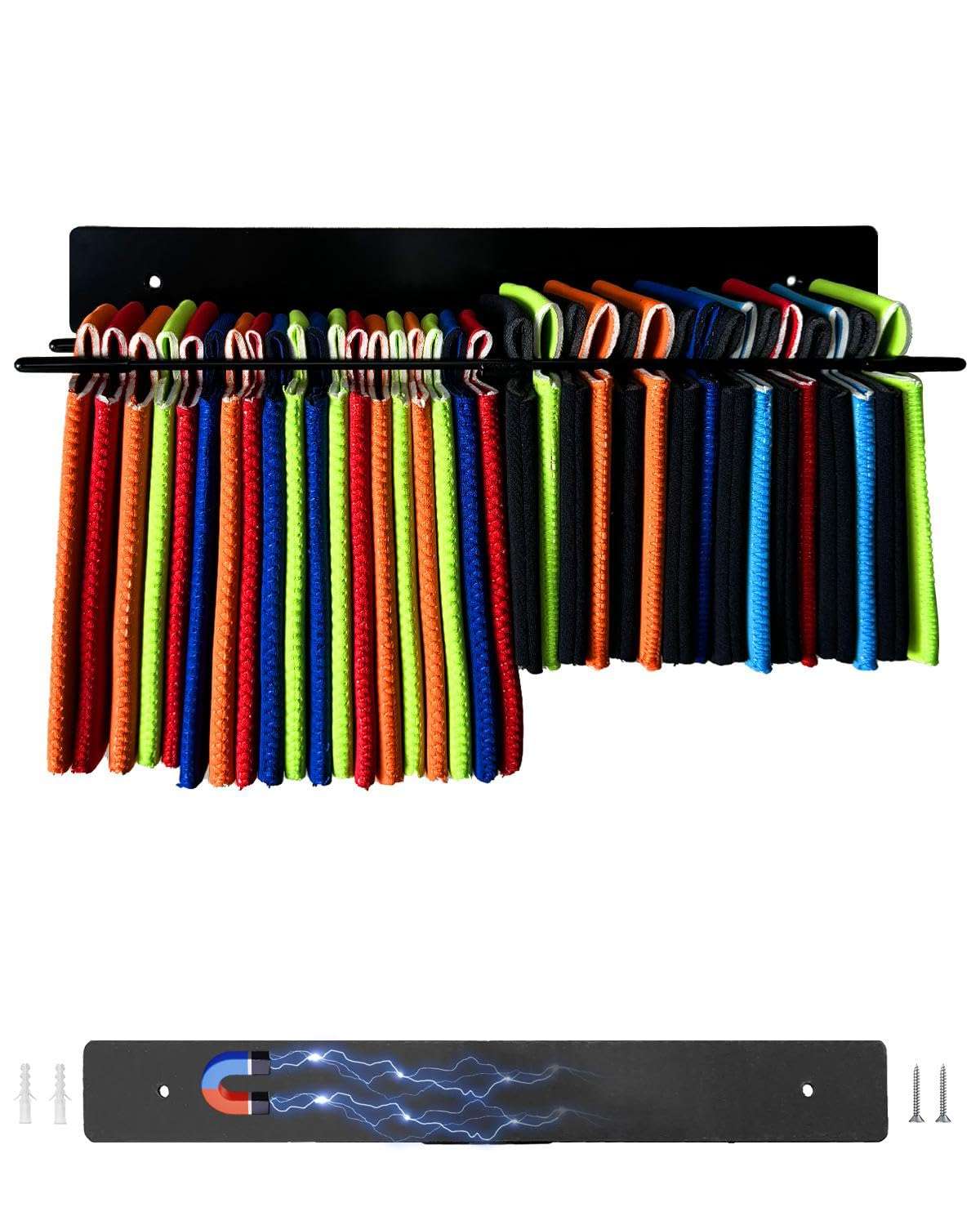 FEYRUN Magnetic Can Cooler Holder, Fridge/Wall Mount Sleeve Dispenser Organizer, Fits Regular&Skinny Size 1