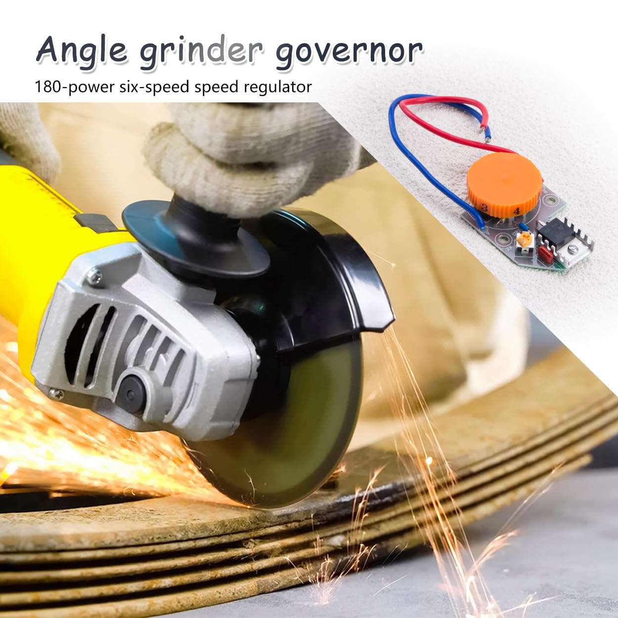 ZORZA 2Pcs High-Power Variable Speed Controller 6-Speed Regulation Switch for Angle Grinder Polishing Machine Woodworking Polishing Tasks 3