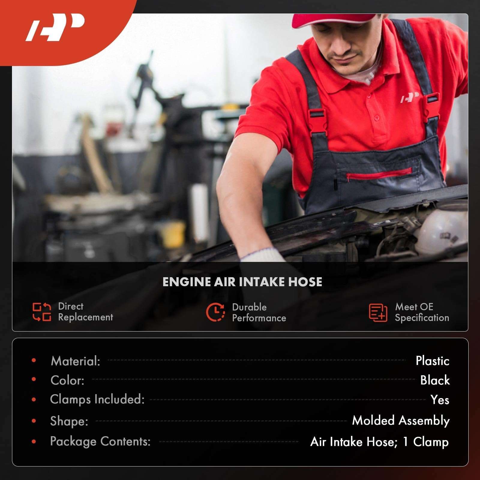 A-Premium Engine Air Cleaner Intake Hose W/Clamps Compatible with BMW 320i, 320i xDrive, 328i, 328i GT xDrive, 328i xDrive, X5, 528i, 528i xDrive, X3, 428i, 428i Gran Coupe, X1, 228i, X4, Z4 3