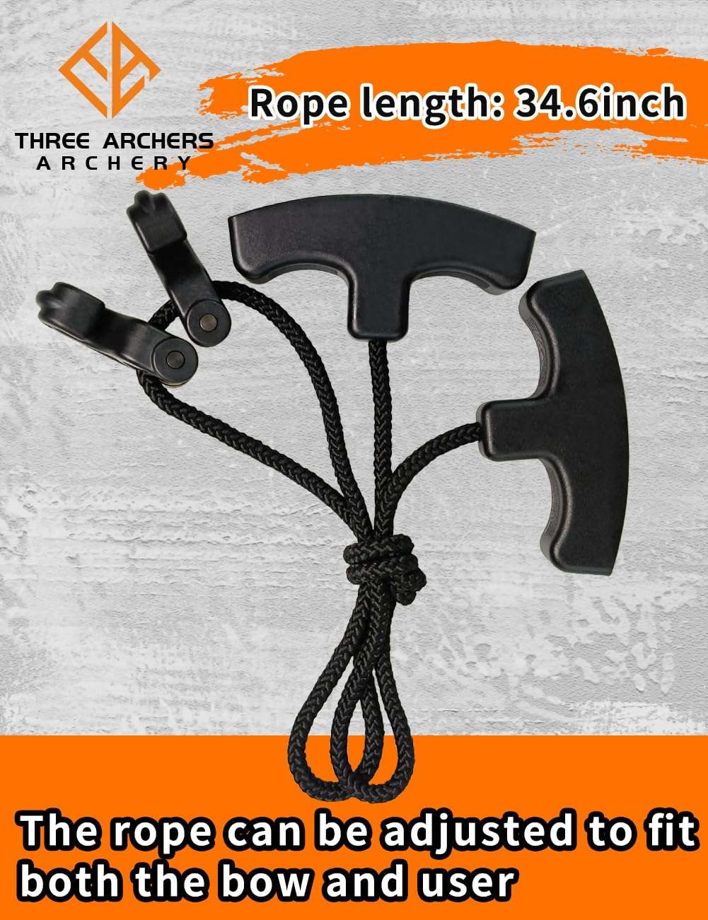 THREE ARCHERS Crossbow Cocking Device T Handle Crossbow Rope Cocker Crossbow String Puller Tool (All Black) 2