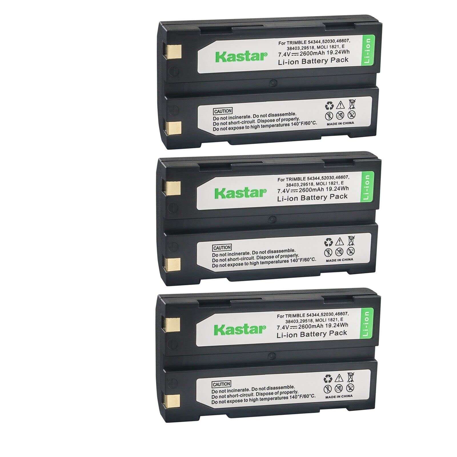 Kastar 3-Pack D-Li1 Battery Replacement for Trimble TSC1 Data Collector RGPS, TSC1 Data Collector 5700 GPS, TSC1 Data Collector 5800 GPS, TSC1 Data Collector R7 GPS, TSC1 Data Collector R8 GPS 1
