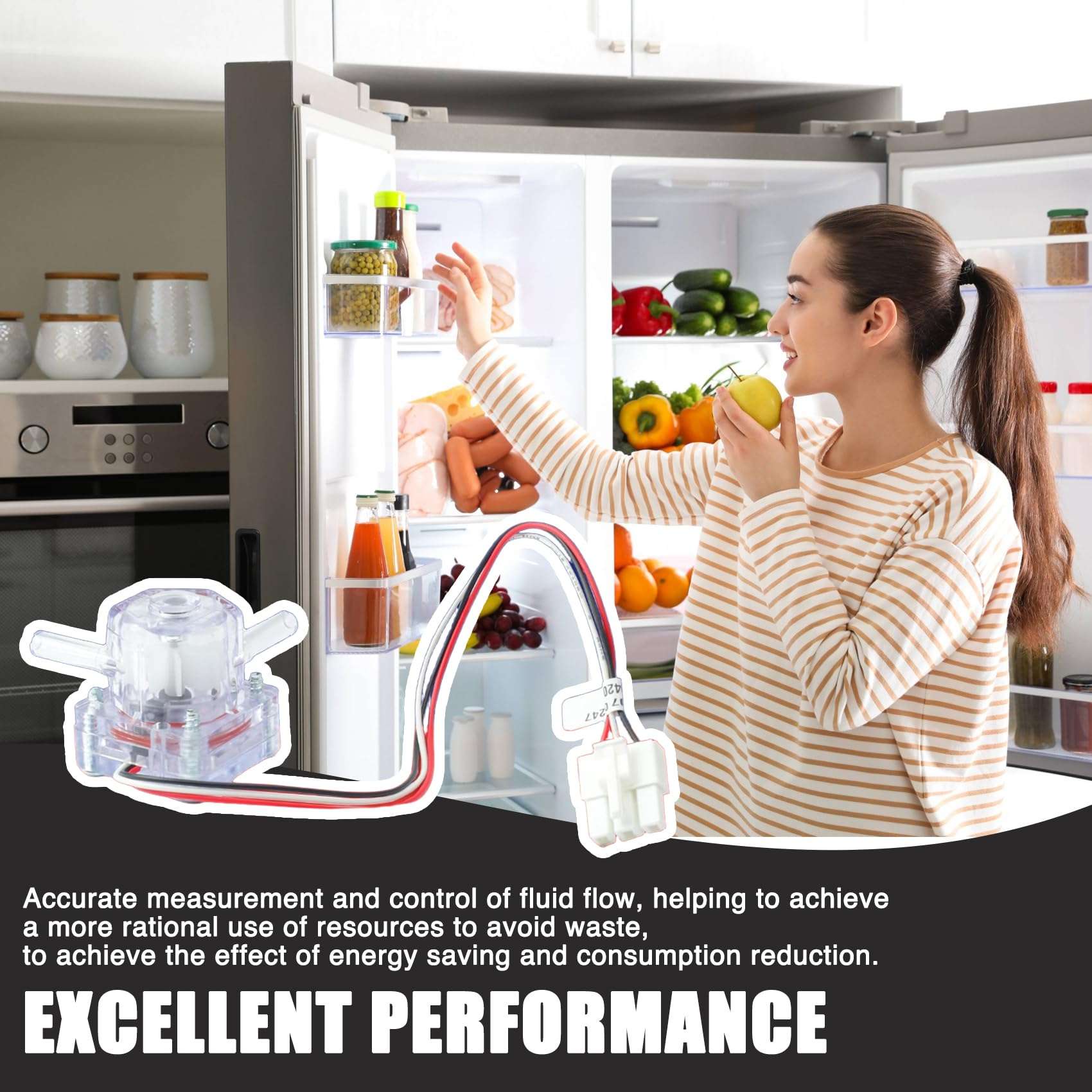 SMWF-0420A Hall Flow Sensor Miniature Flowmeter for Ice Makers Water Purifiers, Refrigerators, Coffee Machines, Water dispensers Etc 5