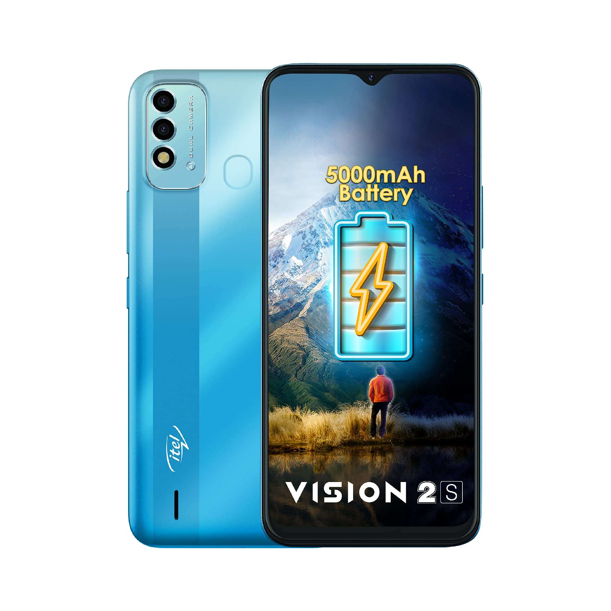 itel Vision2S (Deep Blue, 6.52'' HD+, 5000mAh Battery, 2GB RAM 32GB ROM, 8MP AI Dual Camera) (P651L) 4