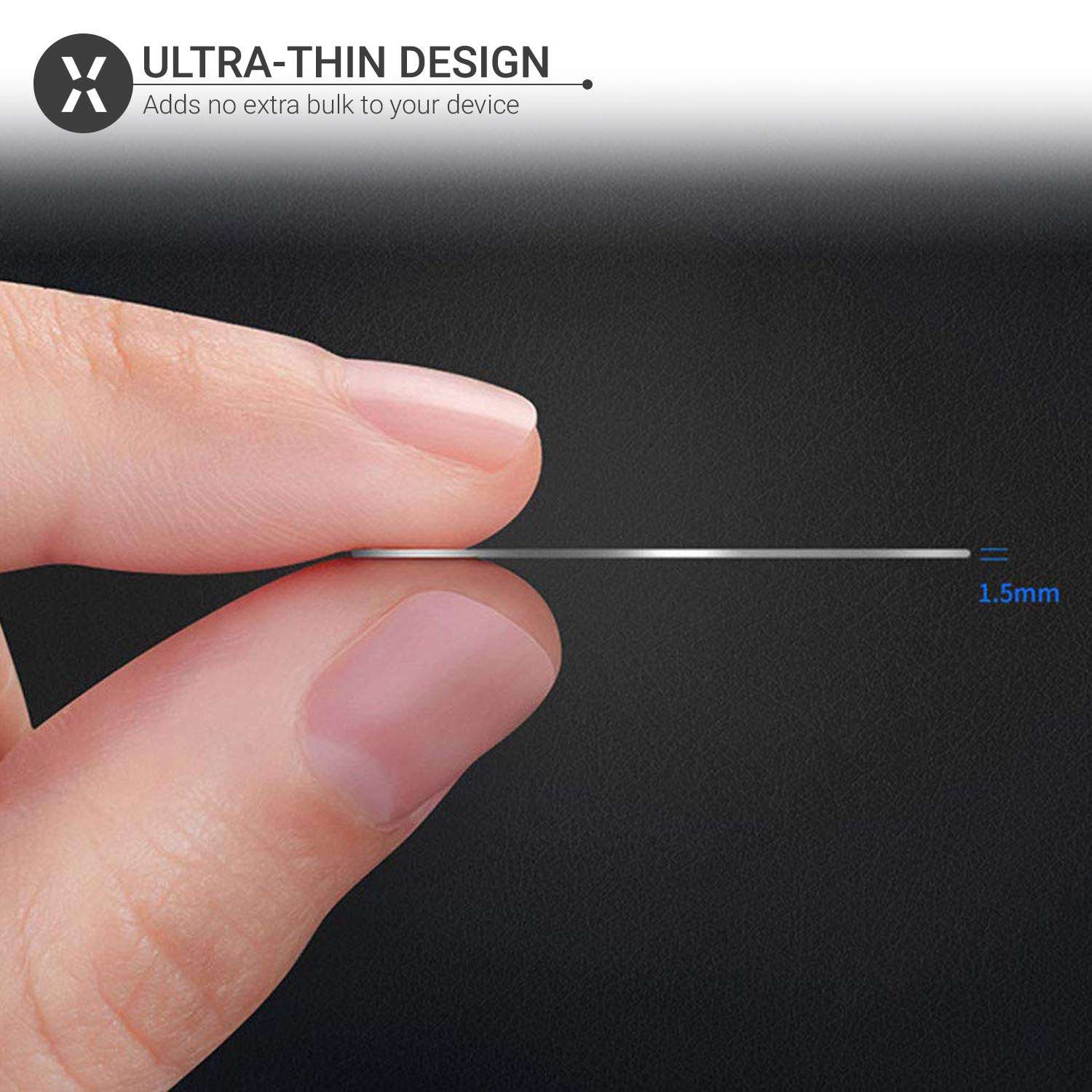 Olixar Phone Magnet Sticker, Phone Case Magnet - Put in Phone Case and Use with Car Phone Holder - Thin Magnets Stickers Mount Magnetic Plate - Black, Silver, Rose Gold & Gold - Universal - 4 Pack 2