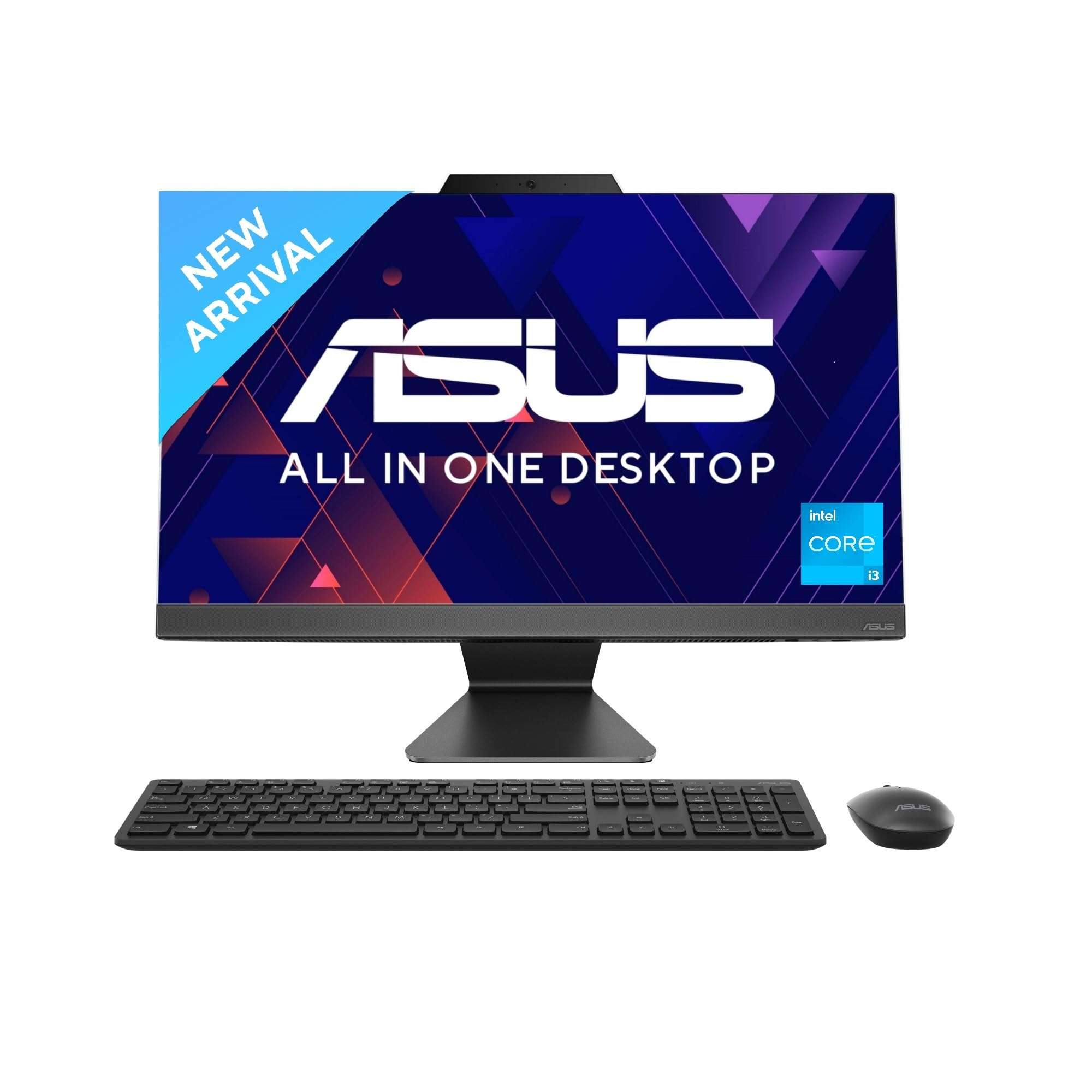 ASUS AIO A3202,21.45",12th Gen, Intel Core i3-1215U, All-in-One PC (FHD/8GB/256GB/Windows 11/MS Office 365 Basic (1Year)*/Office 2024/Black/4.84 Kg), with Wireless Keyboard & Mouse, A3202WBA-BPB010WS 1