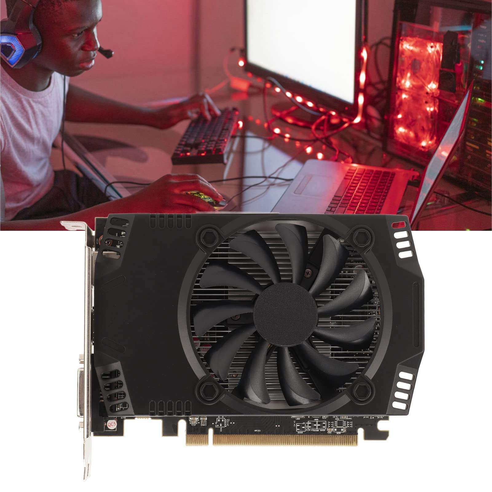 4GB GDDR5 Graphics Card,Computer PC Gaming Video Graphics Card,Gaming Graphics Card,RX550 4GB GDDR5 128bit ,7680x4320 512 CUDA Cores, Single Fan Computer Graphics Card 3