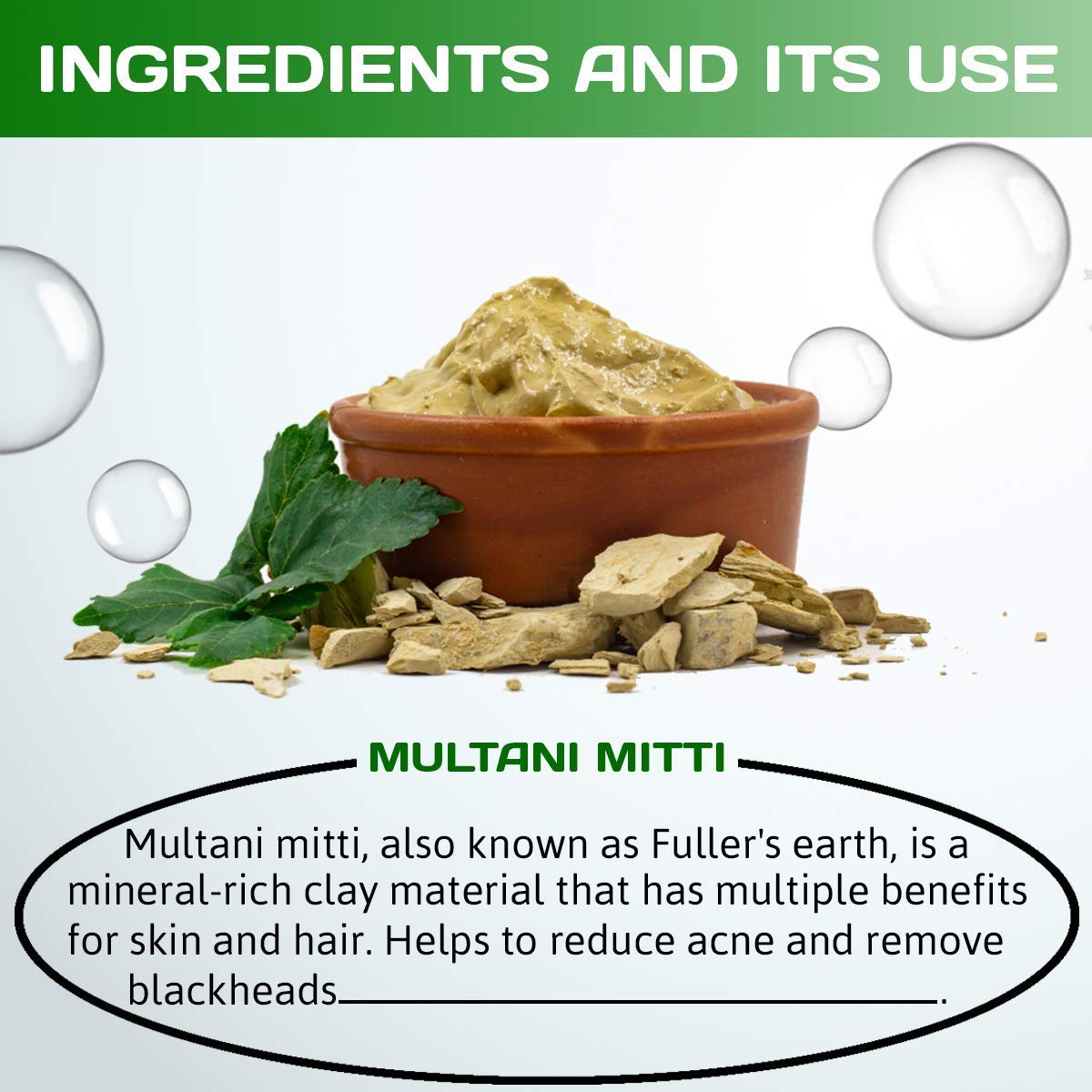 Natural Health Products 100% Natural Multani Mitti Powder (Fuller’s Earth/Calcium Bentonite Clay) For Face Pack And Hair Pack - 100Gms 3