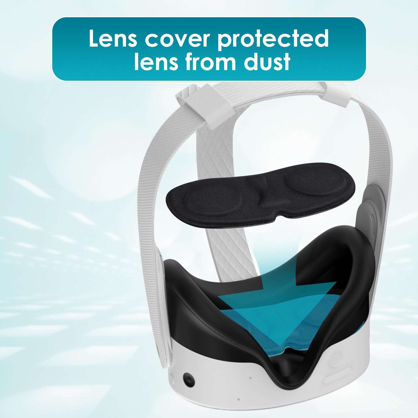 Protective Case for Meta Quest 3S,VR Accessories for Meta Quest 3S, Replacement Kit for Meta Quest 3S, Compatible with Meta Quest 3S Headset Transparent TPU Case with Rocker Caps and Dust Cover Set 6