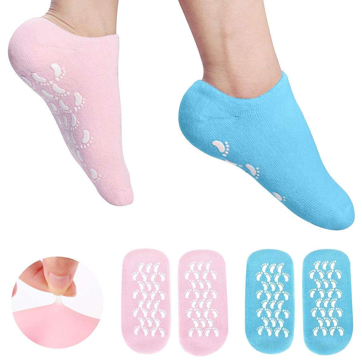 Kliznil Moisturizing Spa Gel Ultra-Soft Socks 1 Pair - Multi-Color 5