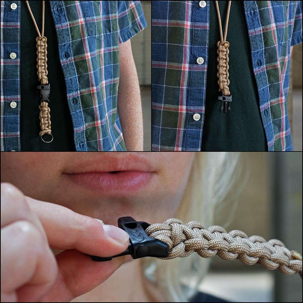 Paracord Planet Plastic Side-Release Emergency Whistle Buckle - 1/2 Inch - Black (20 Pack) 5