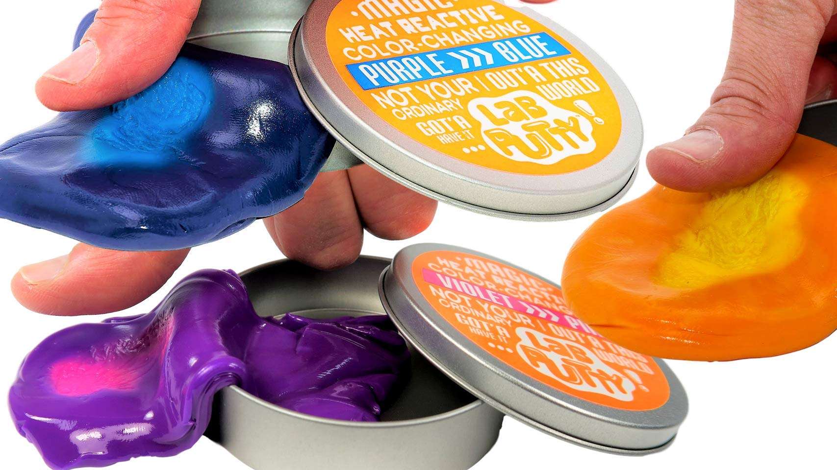 JA-RU Lab Color Changing Heat Sensitive Putty (2 Units Assorted) for Kids - Non-Sticky Slime Party Favors, Stress Relief and Anger Management Sensory Toys 9576-2p 5