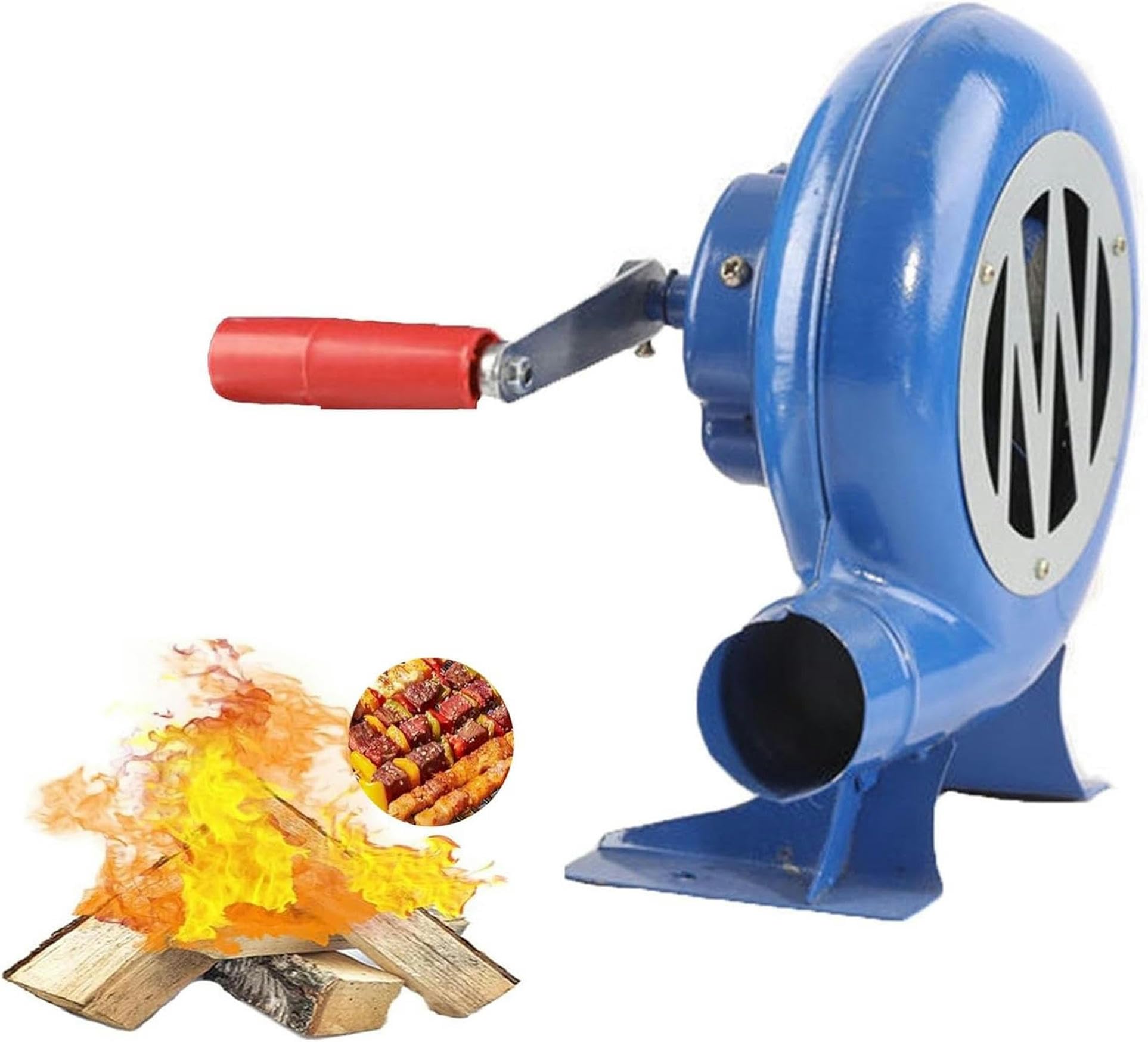 Hand Crank Blacksmith Forge Blower - 300W Cooking Manual BBQ Air Blower for Outdoor Camping, Charcoal Blower, Fireplace Bellows, Coal Lighter