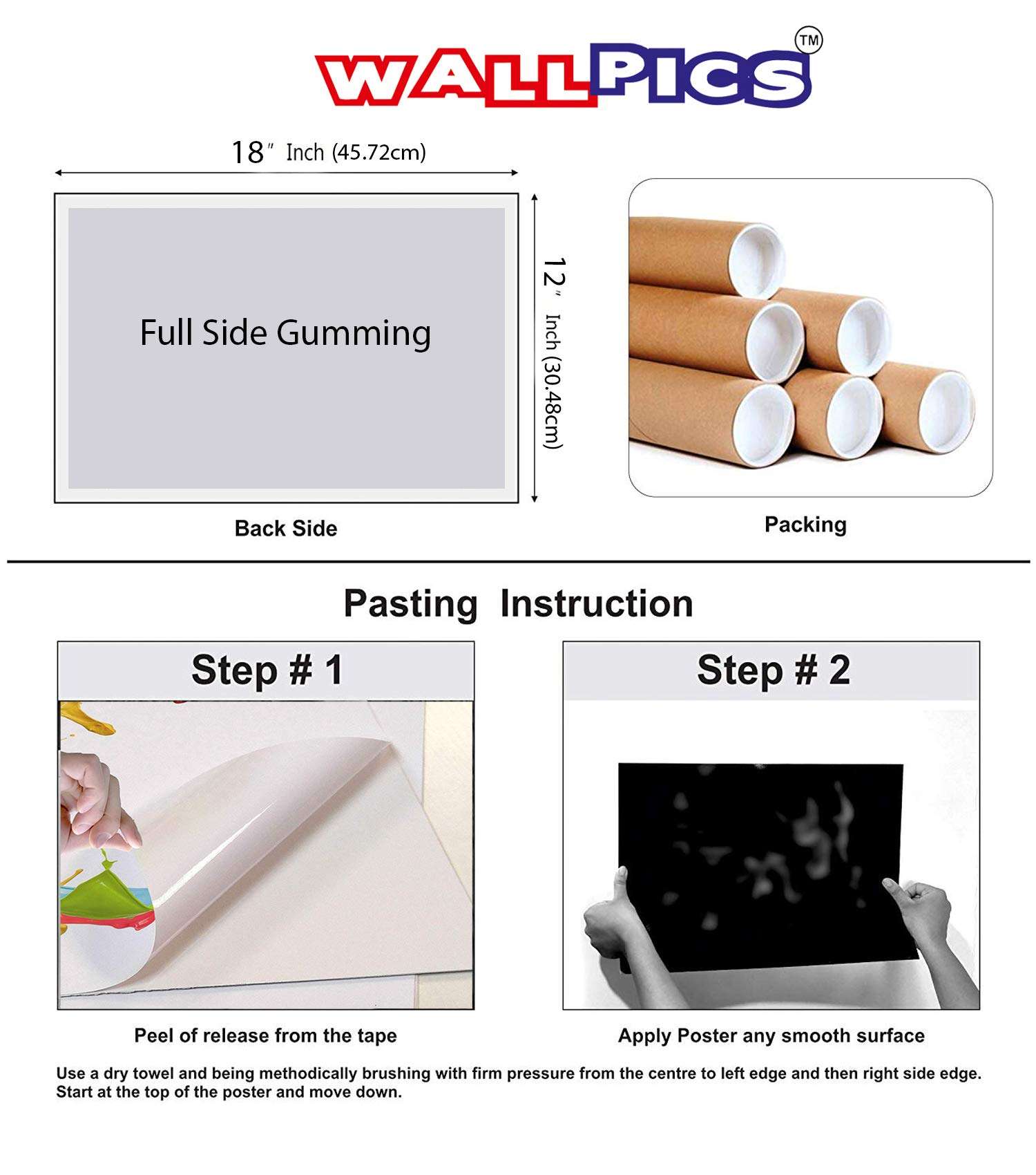 Wallpics® Vintage World Map Fully Waterproof Vinyl Sticker Poster for Living Room,Bedroom,Office,Kids Room,Hall(12X18) 6