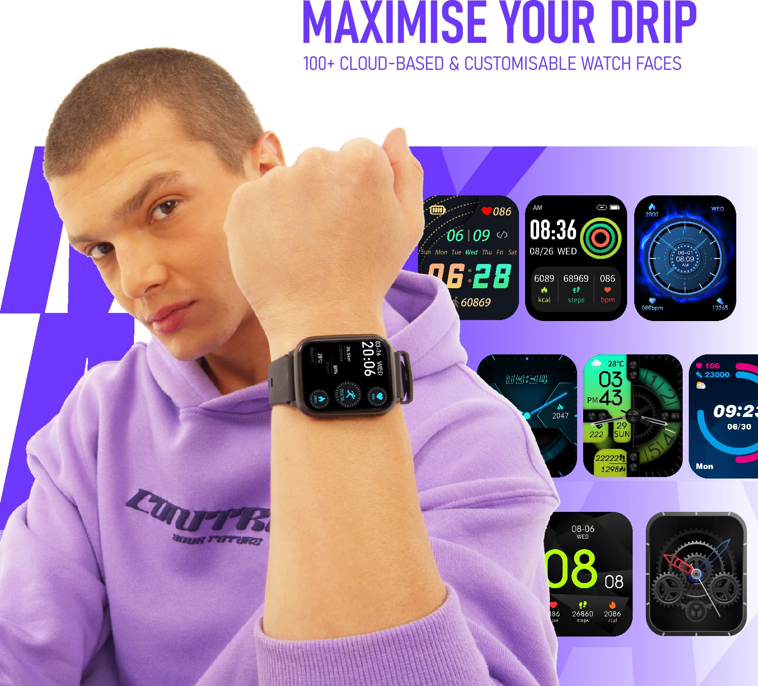 Alt Drip Max Smartwatch - Lunar Black 6